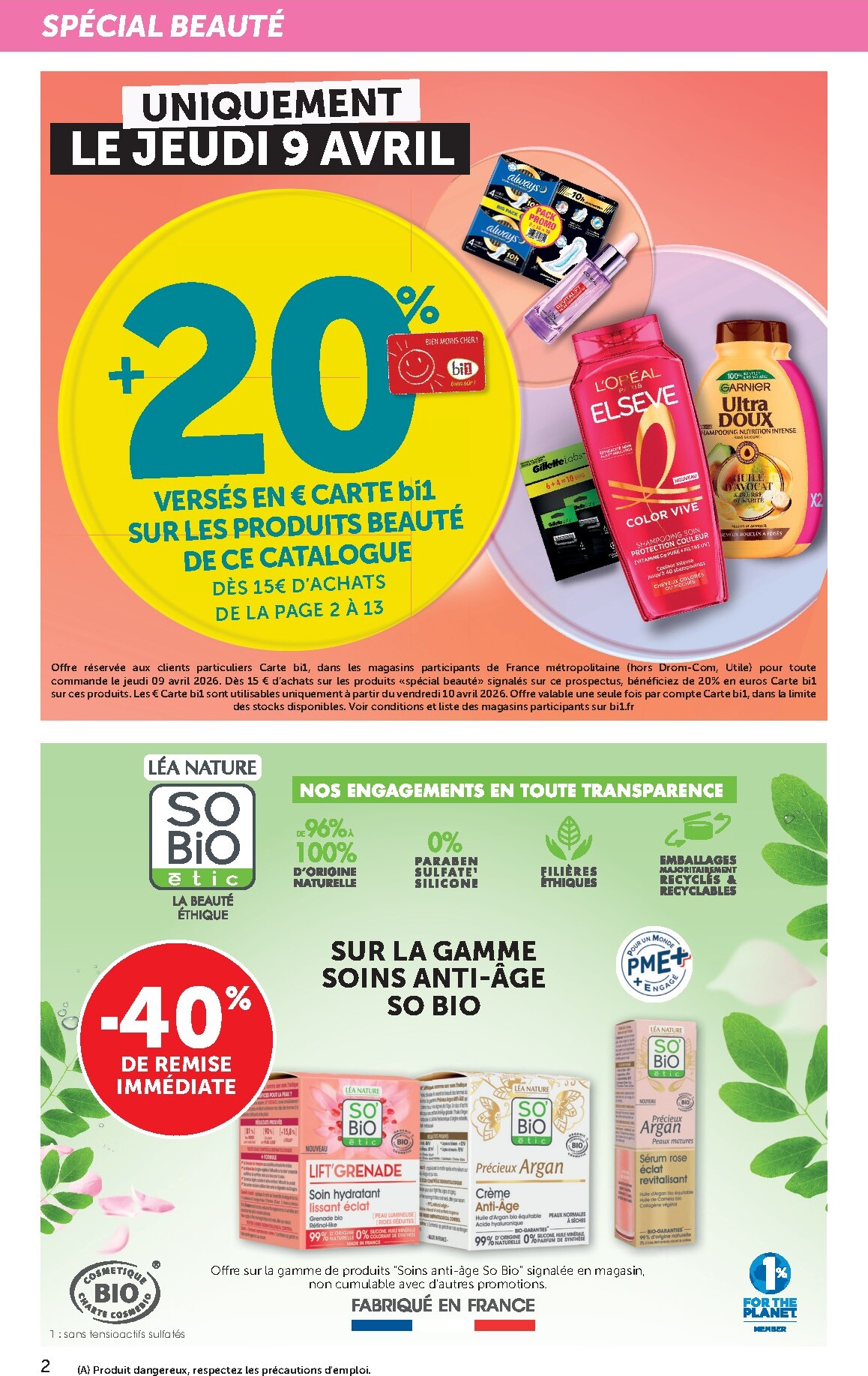 bi1 - Prospectus Bi1 Supermarché - Dompierre-sur-Besbre, Clamecy, Veigy-Foncenez, Auxerre valide du du mercredi 08/04/2026 au du dimanche 19/04/2026 - page: 2