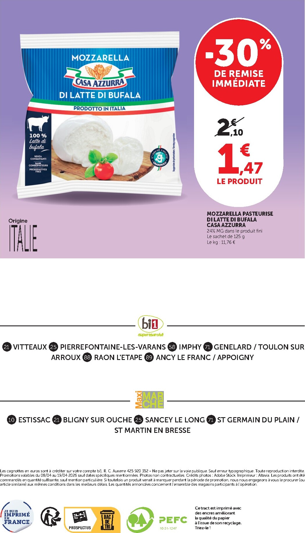 bi1 - Prospectus Bi1 - Supermarché, Maxi Marché valide du du mercredi 08/04/2026 au du dimanche 19/04/2026 - page: 16