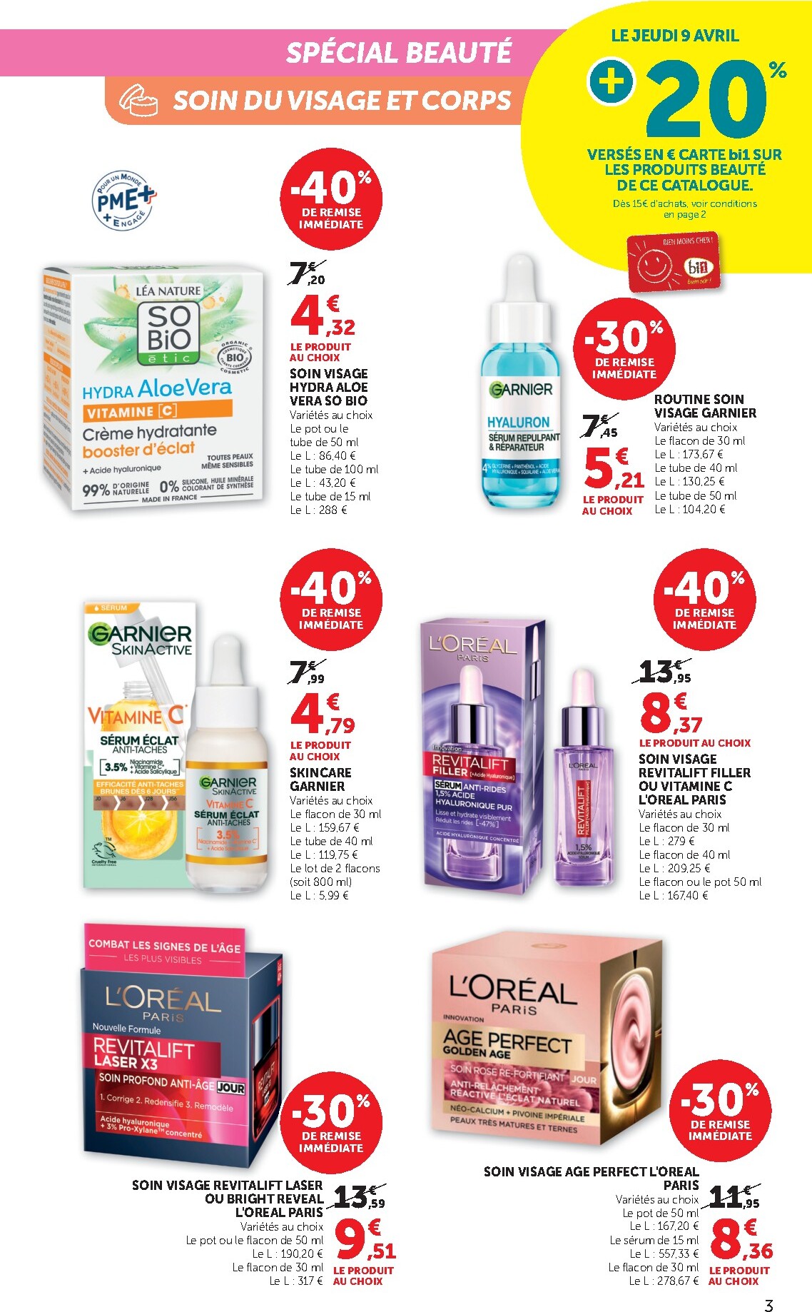bi1 - Prospectus Bi1 - Supermarché valide du du mercredi 08/04/2026 au du dimanche 19/04/2026 - page: 3