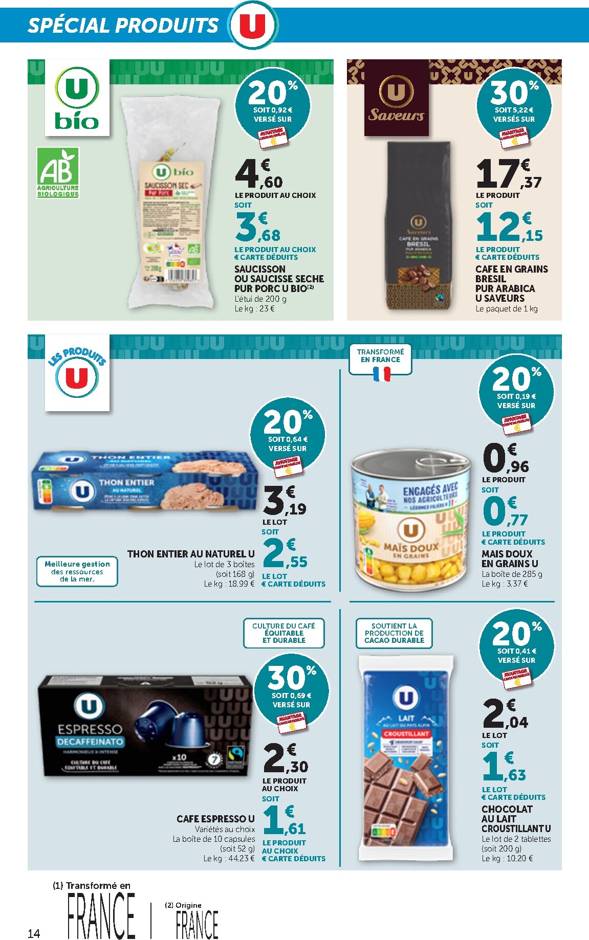 bi1 - Current Bi1 - Supermarché leaflet valid from du mardi 14/04/2026 to du dimanche 26/04/2026 - page: 14