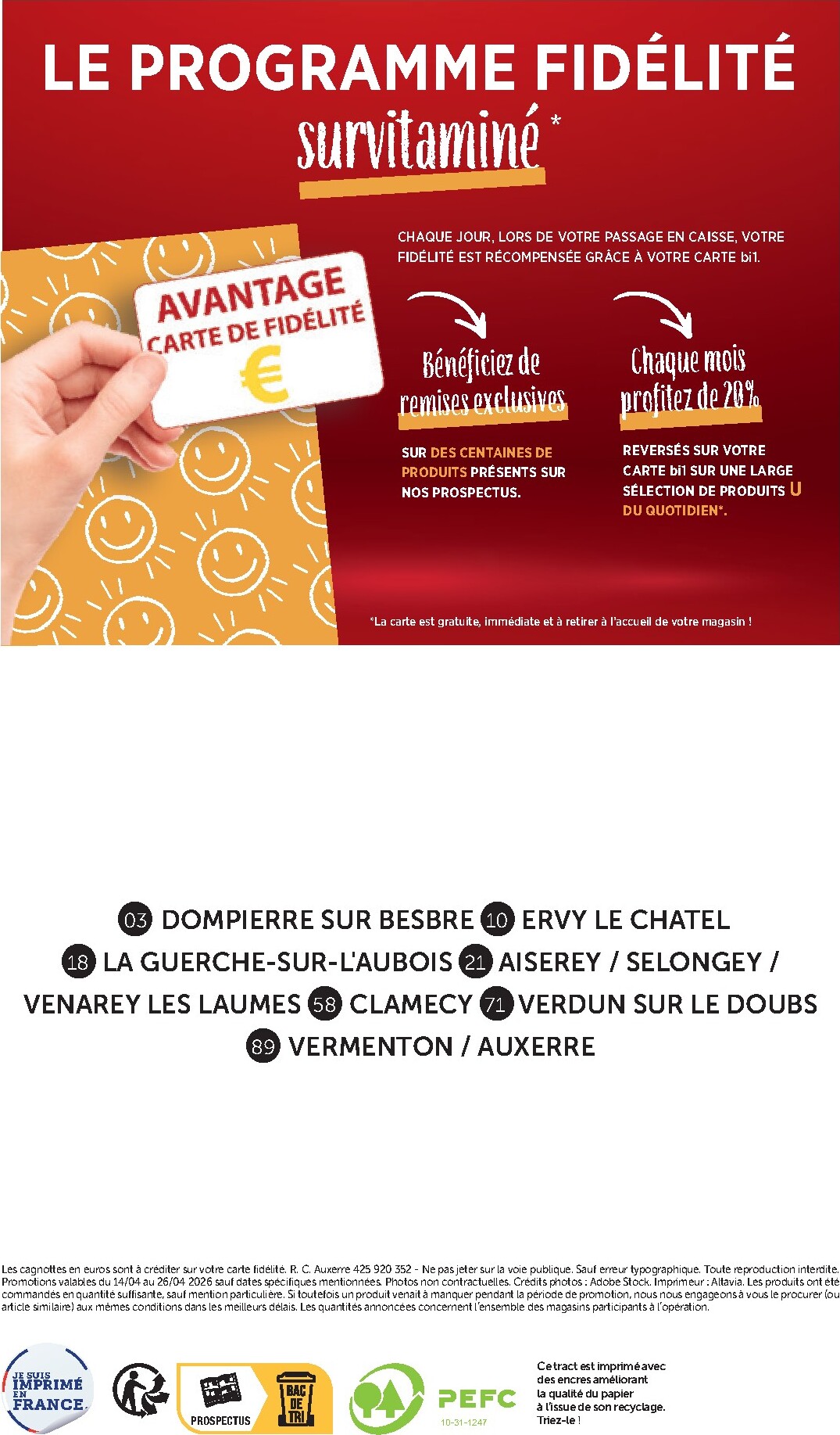 bi1 - Current Bi1 - Supermarché leaflet valid from du mardi 14/04/2026 to du dimanche 26/04/2026 - page: 28