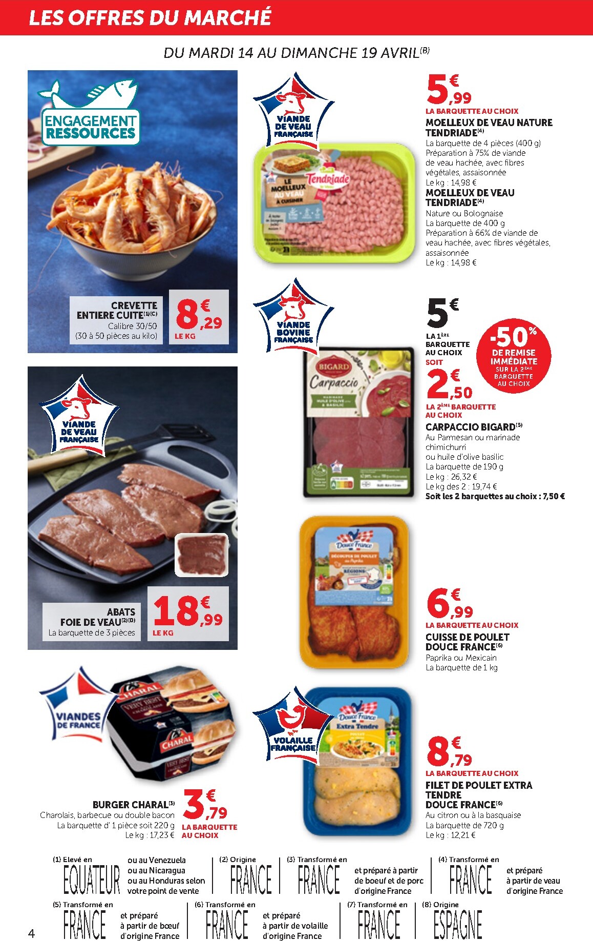 bi1 - Current Bi1 Supermarché - Chaource, Voujeaucourt, Lavans-les-Saint-Claude, Salins-les-Bains, La Pacaudière, Lormes, Saint-Pierre-le-Moûtier, La Clayette, Louhans, Verdun-sur-le-Doubs, Ancy-le-Franc, Bléneau leaflet valid from du mardi 14/04/2026 to d - page: 4