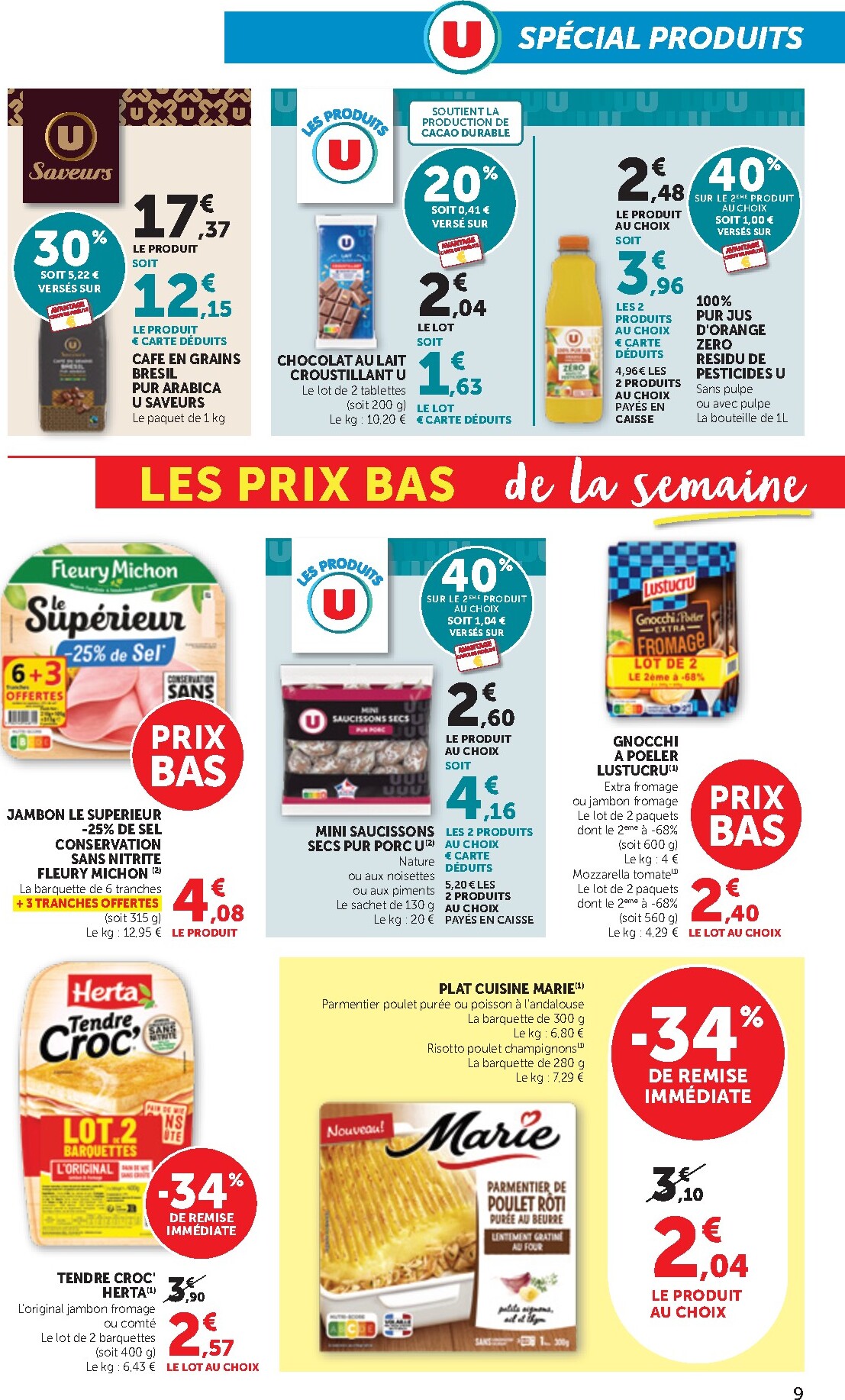 bi1 - Current Bi1 Supermarché - Chaource, Voujeaucourt, Lavans-les-Saint-Claude, Salins-les-Bains, La Pacaudière, Lormes, Saint-Pierre-le-Moûtier, La Clayette, Louhans, Verdun-sur-le-Doubs, Ancy-le-Franc, Bléneau leaflet valid from du mardi 14/04/2026 to d - page: 9