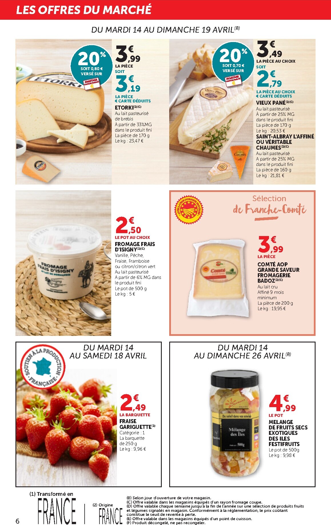 bi1 - Current Bi1 Supermarché - Chaource, Voujeaucourt, Lavans-les-Saint-Claude, Salins-les-Bains, La Pacaudière, Lormes, Saint-Pierre-le-Moûtier, La Clayette, Louhans, Verdun-sur-le-Doubs, Ancy-le-Franc, Bléneau leaflet valid from du mardi 14/04/2026 to d - page: 6