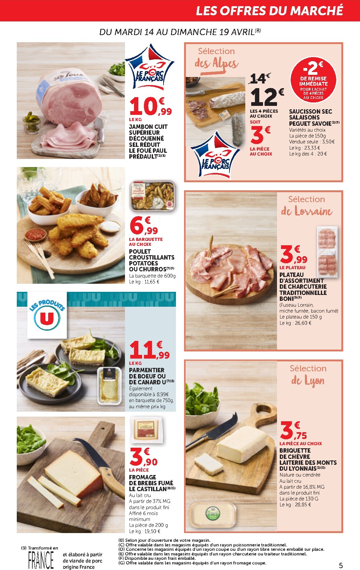 bi1 - Current Bi1 Supermarché - Chaource, Voujeaucourt, Lavans-les-Saint-Claude, Salins-les-Bains, La Pacaudière, Lormes, Saint-Pierre-le-Moûtier, La Clayette, Louhans, Verdun-sur-le-Doubs, Ancy-le-Franc, Bléneau leaflet valid from du mardi 14/04/2026 to d - page: 5