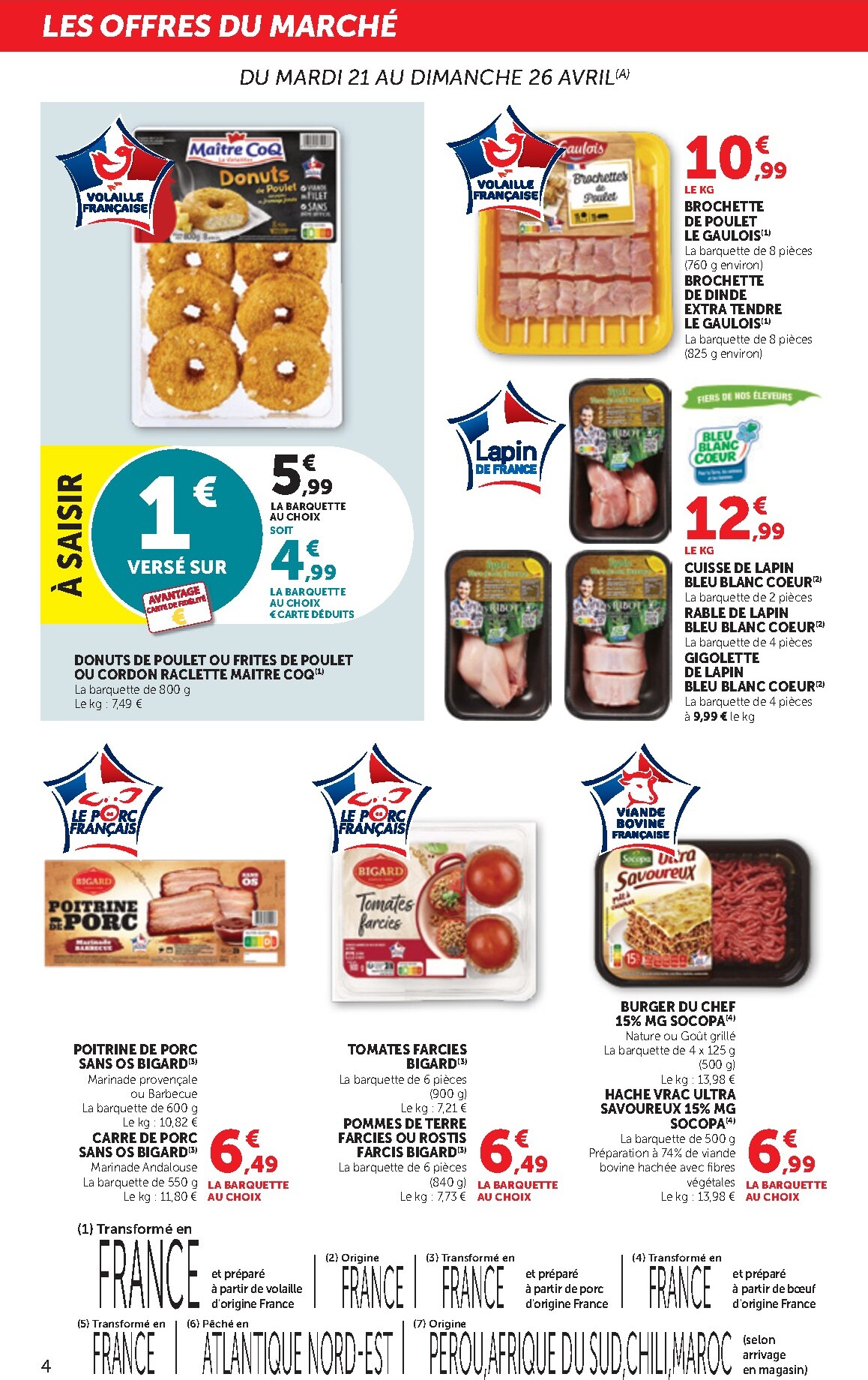 bi1 - Current Bi1 Supermarché - Chaource, Voujeaucourt, Lavans-les-Saint-Claude, Salins-les-Bains, La Pacaudière, Lormes, Saint-Pierre-le-Moûtier, La Clayette, Louhans, Verdun-sur-le-Doubs, Ancy-le-Franc, Bléneau leaflet valid from du mardi 21/04/2026 to d - page: 4