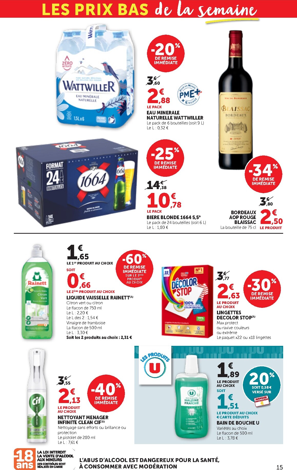 bi1 - Current Bi1 Supermarché - Chaource, Voujeaucourt, Lavans-les-Saint-Claude, Salins-les-Bains, La Pacaudière, Lormes, Saint-Pierre-le-Moûtier, La Clayette, Louhans, Verdun-sur-le-Doubs, Ancy-le-Franc, Bléneau leaflet valid from du mardi 21/04/2026 to d - page: 15