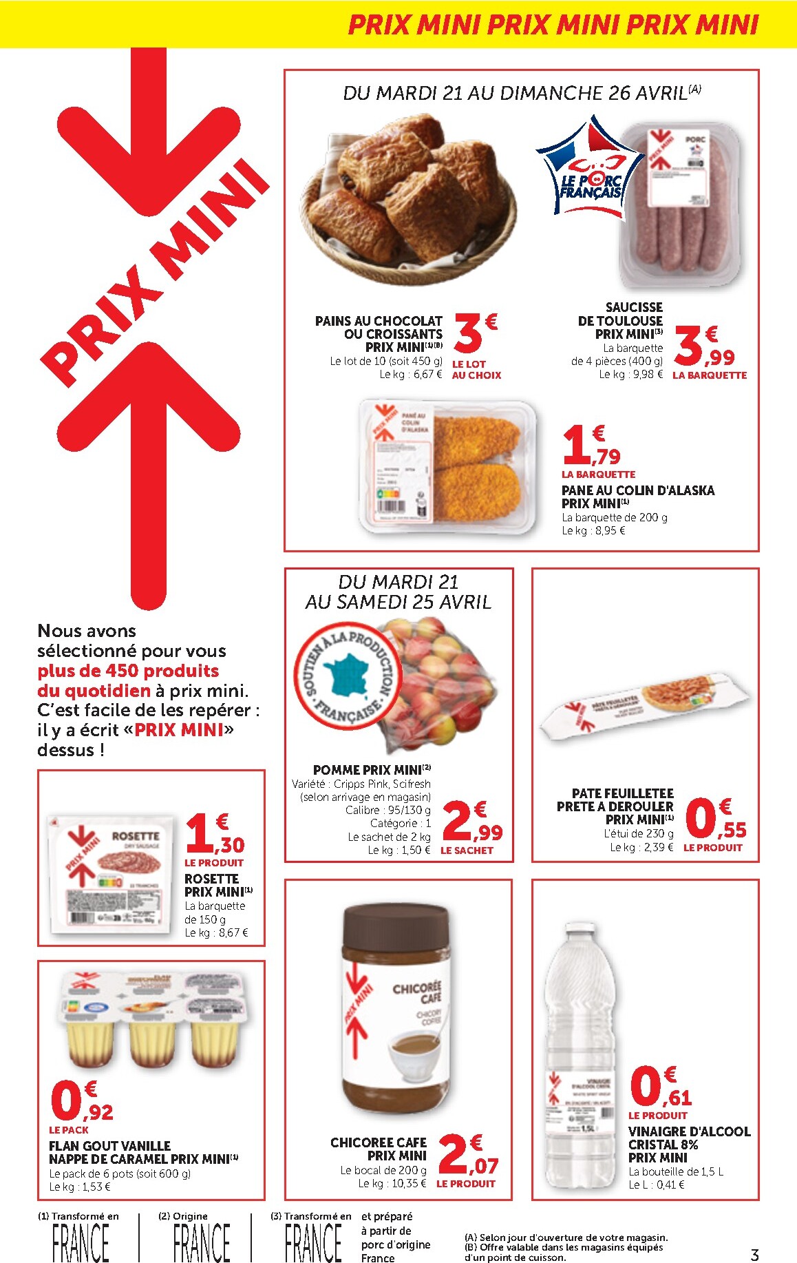 bi1 - Current Bi1 Supermarché - Chaource, Voujeaucourt, Lavans-les-Saint-Claude, Salins-les-Bains, La Pacaudière, Lormes, Saint-Pierre-le-Moûtier, La Clayette, Louhans, Verdun-sur-le-Doubs, Ancy-le-Franc, Bléneau leaflet valid from du mardi 21/04/2026 to d - page: 3