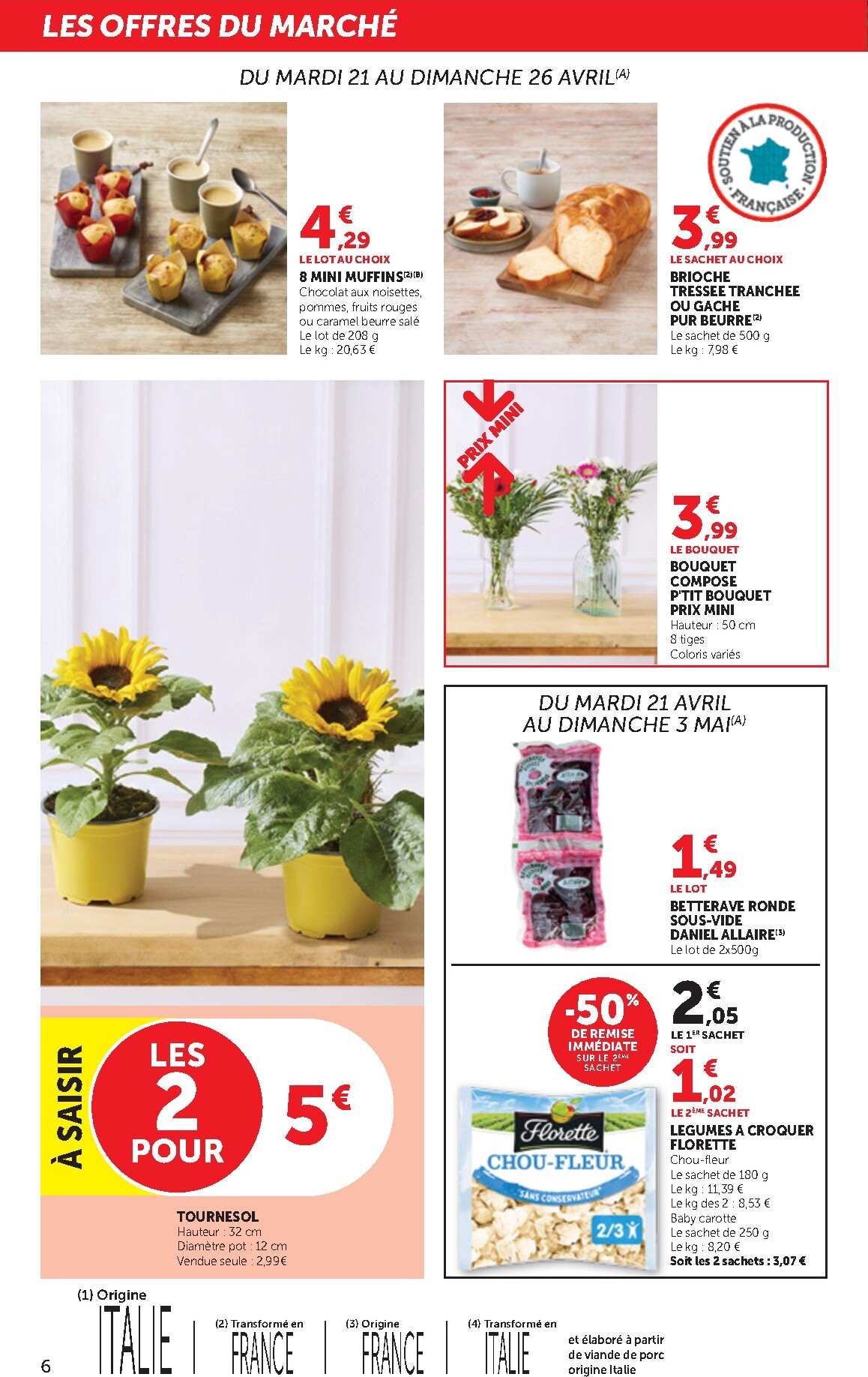 bi1 - Current Bi1 Supermarché - Chaource, Voujeaucourt, Lavans-les-Saint-Claude, Salins-les-Bains, La Pacaudière, Lormes, Saint-Pierre-le-Moûtier, La Clayette, Louhans, Verdun-sur-le-Doubs, Ancy-le-Franc, Bléneau leaflet valid from du mardi 21/04/2026 to d - page: 6