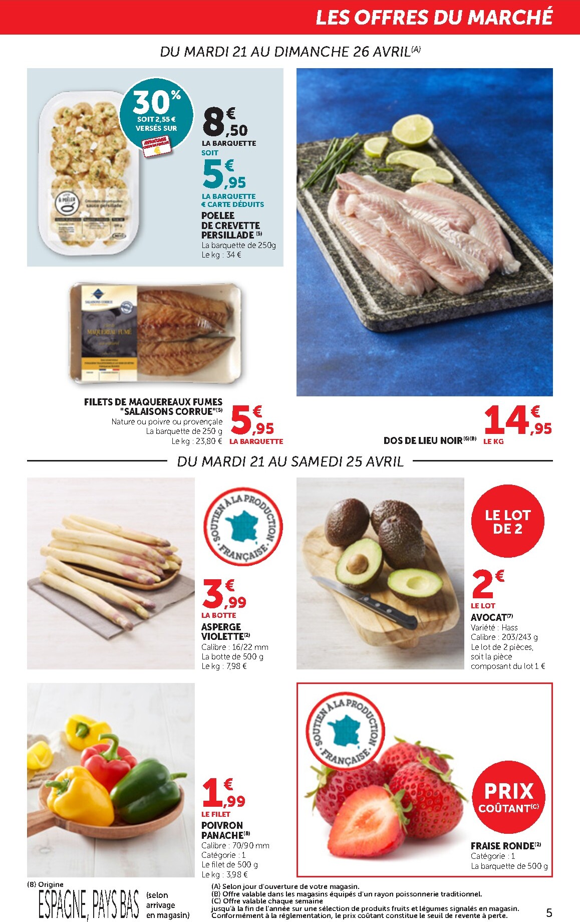 bi1 - Current Bi1 Supermarché - Chaource, Voujeaucourt, Lavans-les-Saint-Claude, Salins-les-Bains, La Pacaudière, Lormes, Saint-Pierre-le-Moûtier, La Clayette, Louhans, Verdun-sur-le-Doubs, Ancy-le-Franc, Bléneau leaflet valid from du mardi 21/04/2026 to d - page: 5