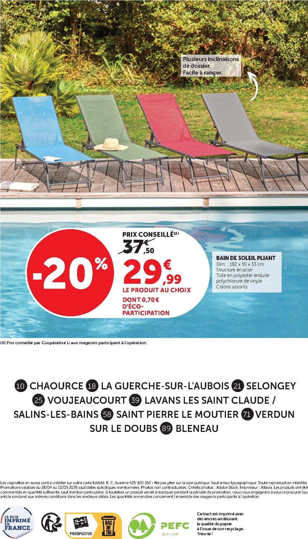 bi1 - Current Bi1 Supermarché - Chaource, Voujeaucourt, Lavans-les-Saint-Claude, Salins-les-Bains, La Pacaudière, Lormes, Saint-Pierre-le-Moûtier, La Clayette, Louhans, Verdun-sur-le-Doubs, Ancy-le-Franc, Bléneau leaflet valid from du mardi 28/04/2026 to d - page: 16