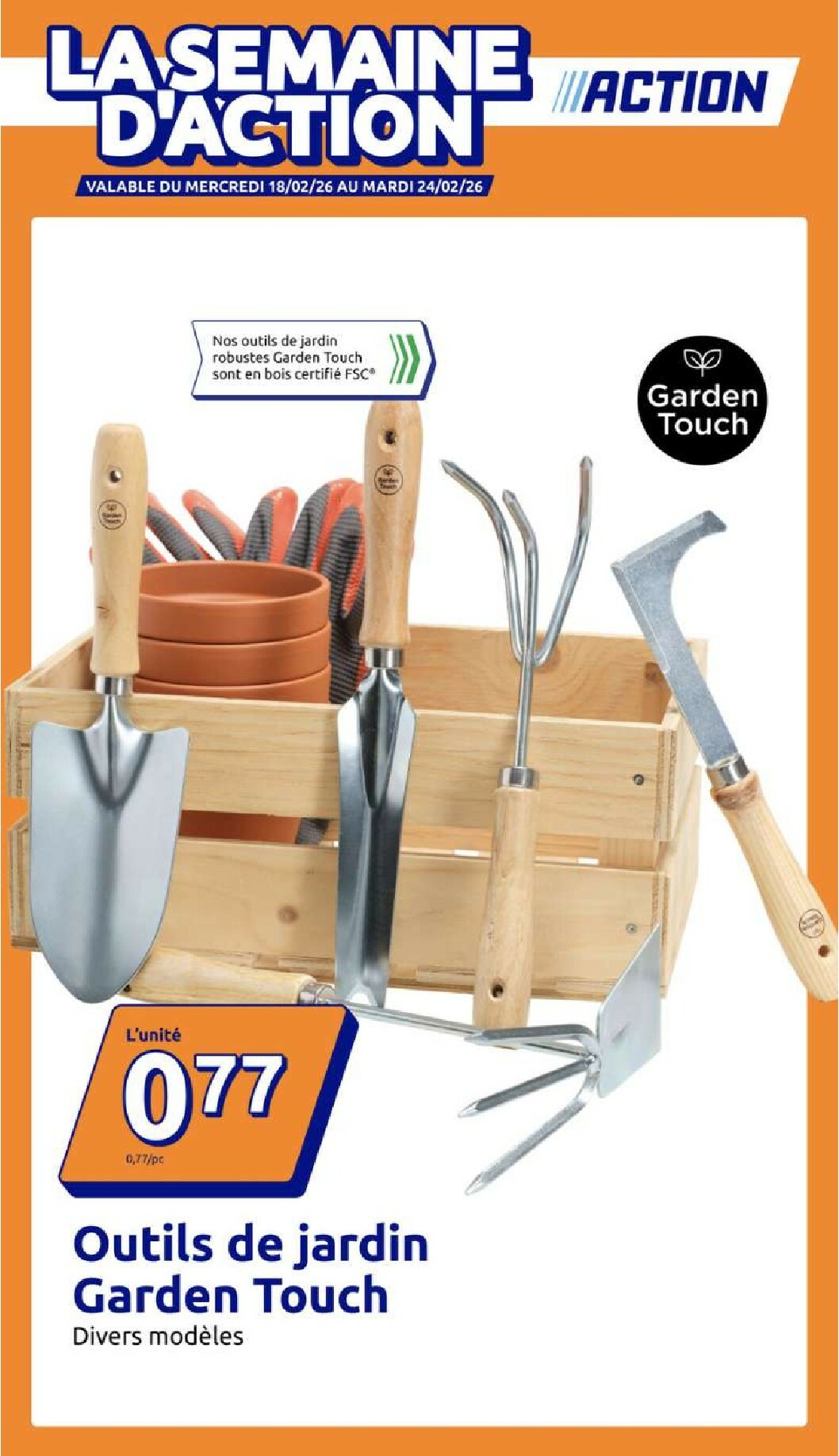 action - Catalogue Action valable du 18/02/2026 au 24/02/2026 - page: 1