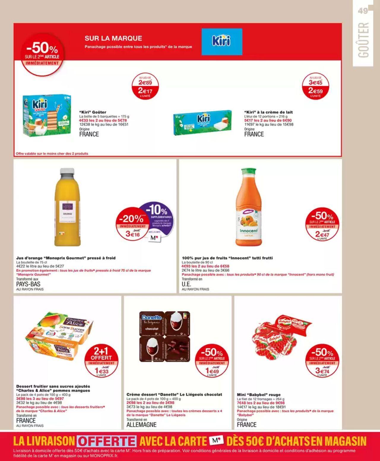 monoprix - Monoprix catalogue à partir du 09/10/2024 - 20/10/2024 - page: 49