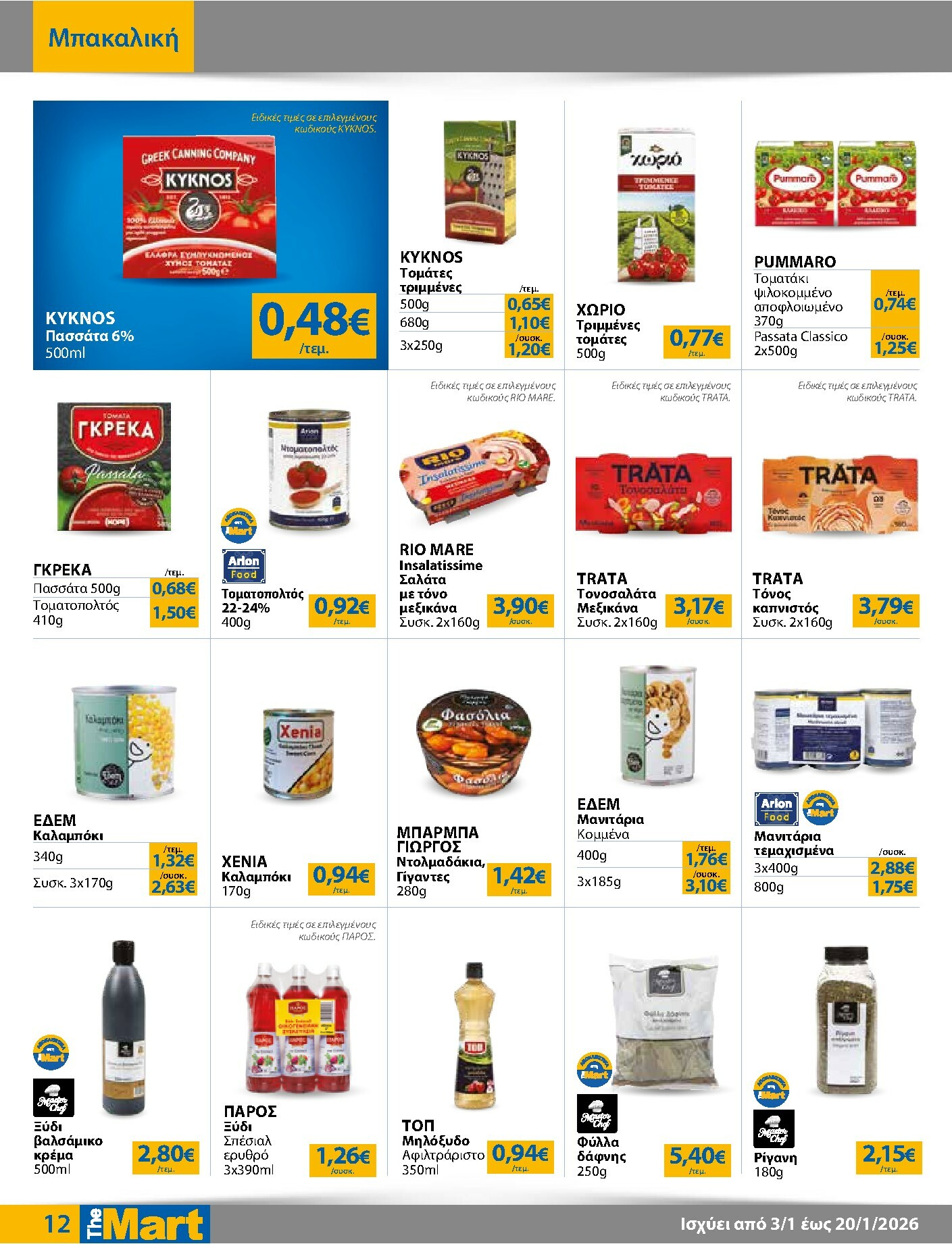 the-mart - The Mart - Για Εμπόρους & Λοιπές Επιχειρήσεις φυλλάδιο έγκυρο από 03/01 - 20/01 - page: 12