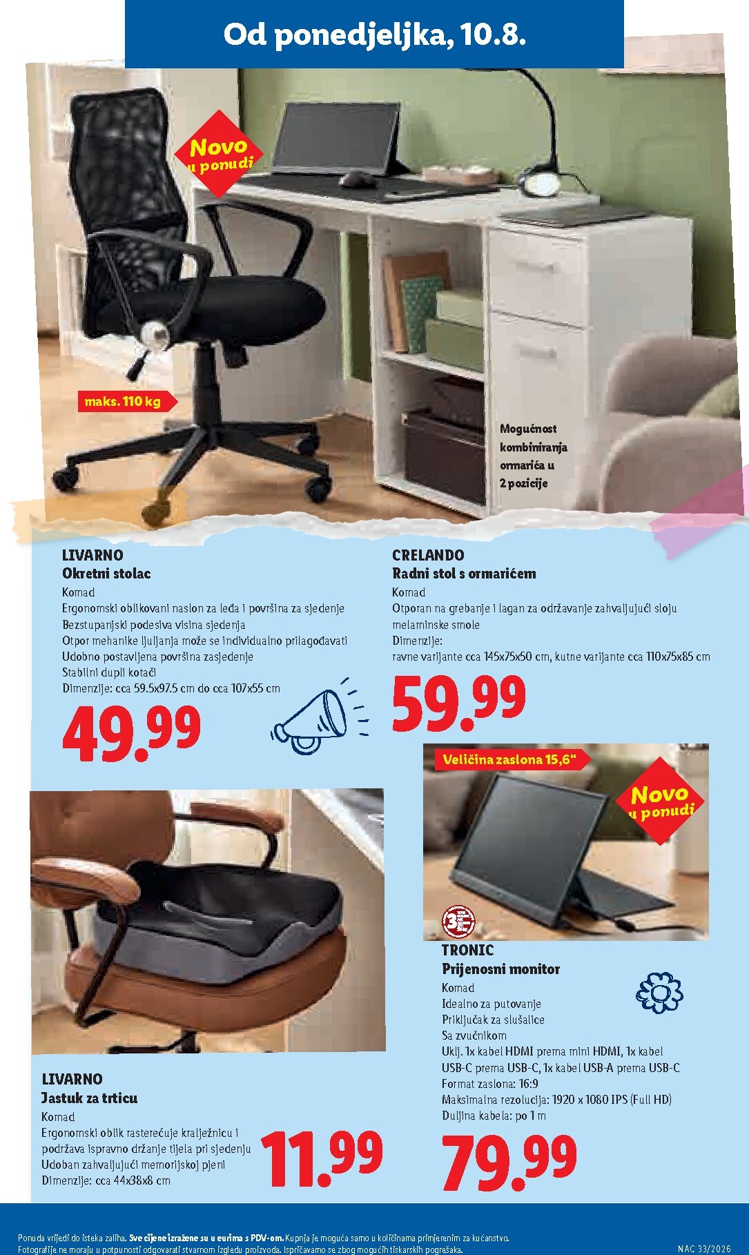 lidl - Aktualni katalog Lidl od ponedjeljka, 10.08.2026 do nedjelje, 16.08.2026 - page: 33