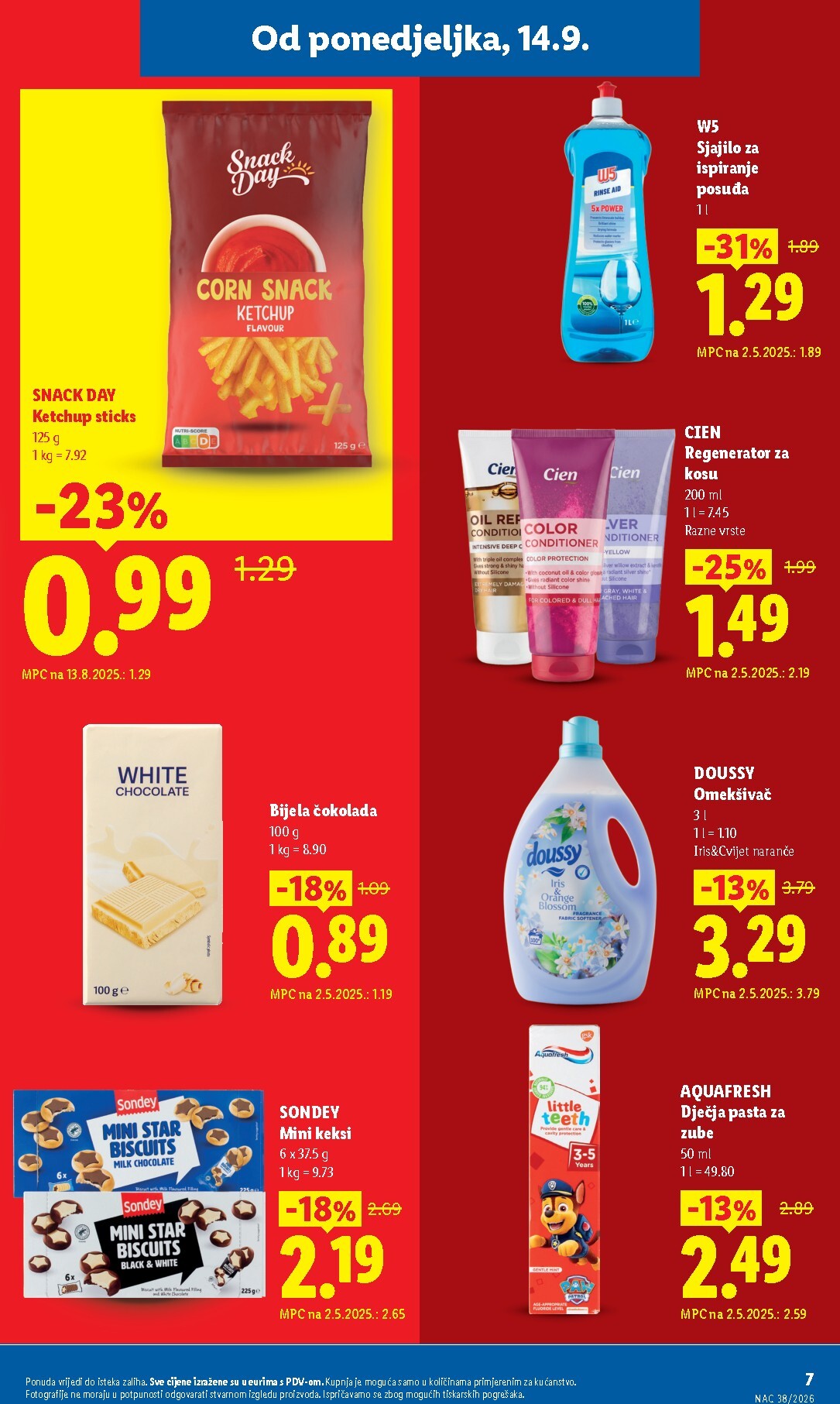 lidl - Aktualni katalog Lidl - Svaki tjedan trajno snižene cijene od ponedjeljka, 28.09.2026 do nedjelje, 04.10.2026 - page: 7