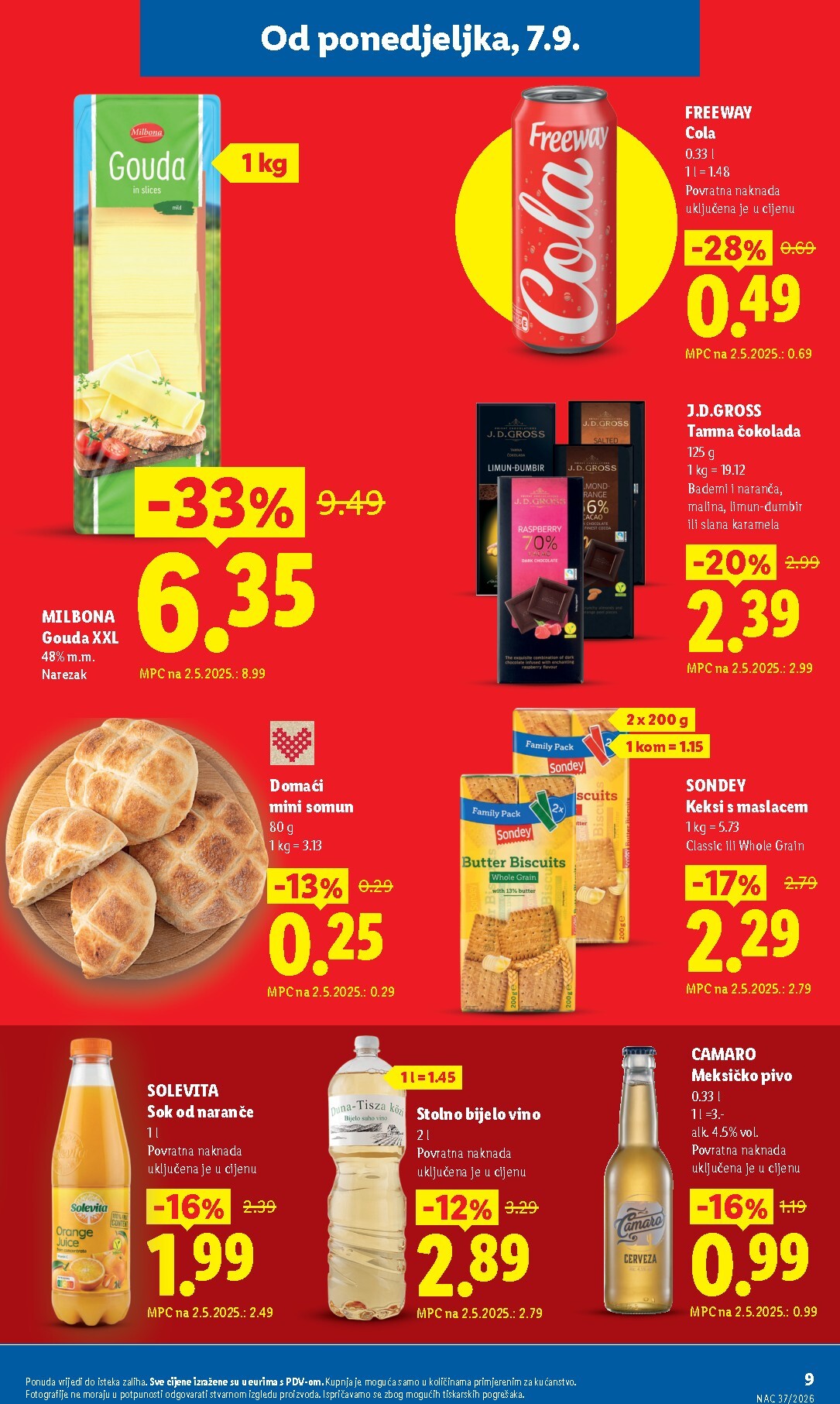 lidl - Aktualni katalog Lidl - Svaki tjedan trajno snižene cijene od ponedjeljka, 28.09.2026 do nedjelje, 04.10.2026 - page: 9
