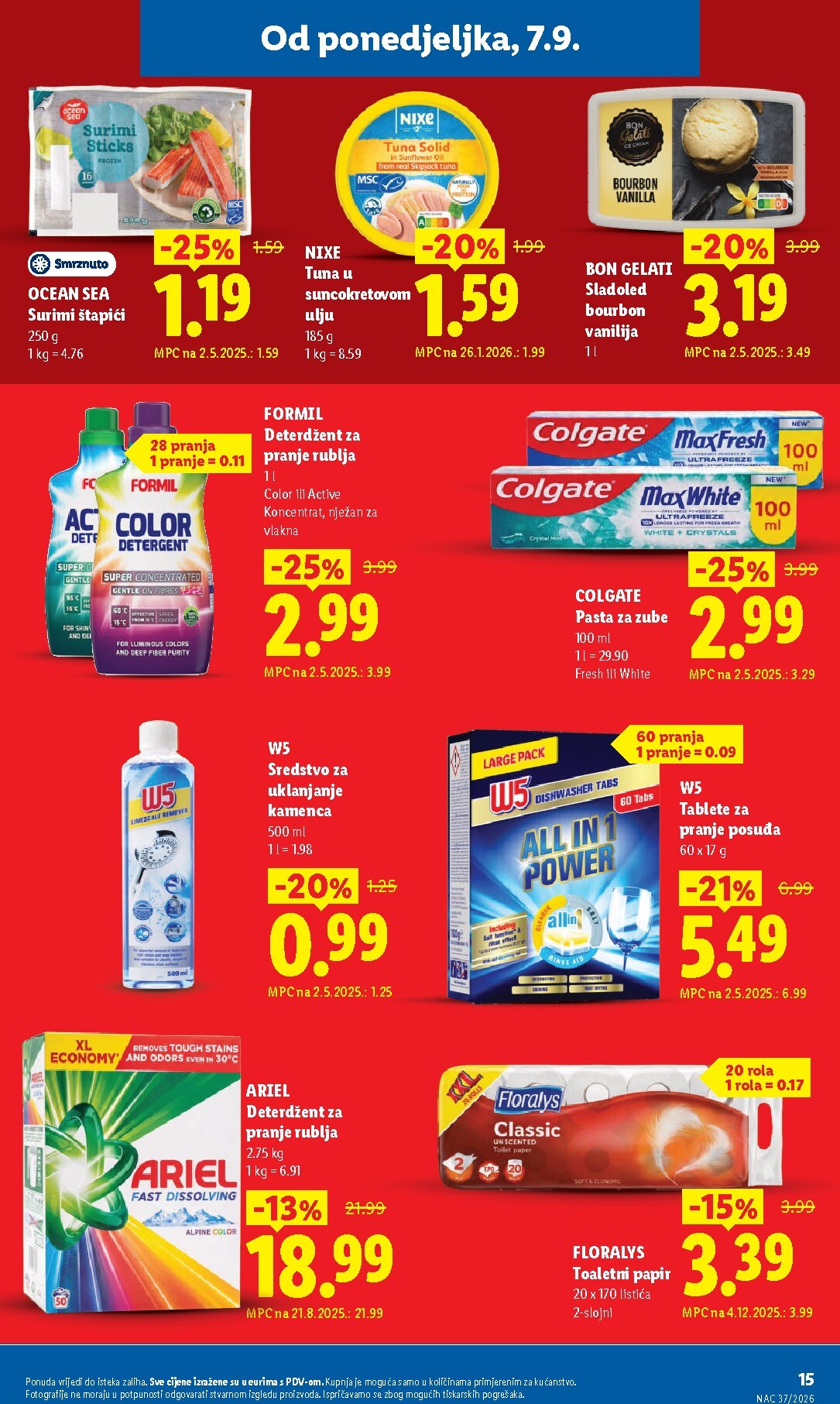 lidl - Aktualni katalog Lidl - Svaki tjedan trajno snižene cijene od ponedjeljka, 05.10.2026 do subote, 31.10.2026 - page: 15