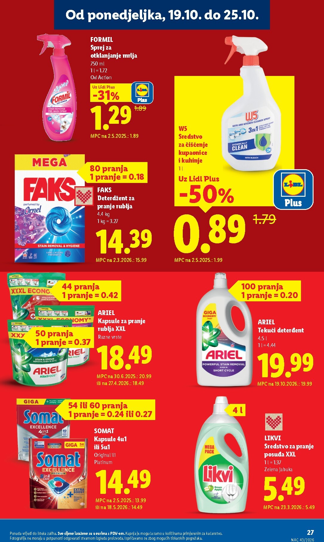 lidl - Aktualni katalog Lidl od ponedjeljka, 19.10.2026 do nedjelje, 25.10.2026 - page: 27