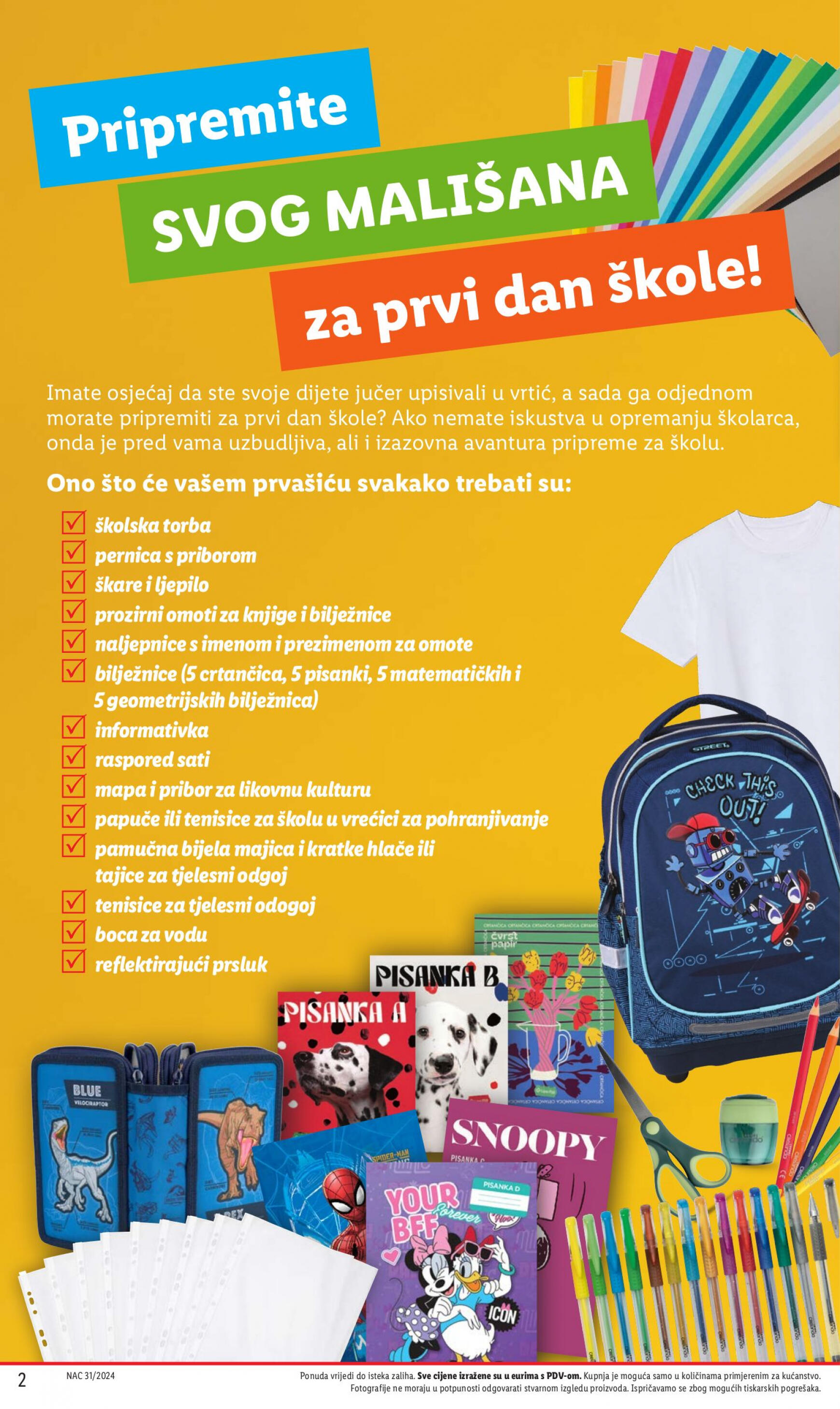 lidl - Novi katalog Lidl - Pripremi se za novu školsku godinu 01.08. - 30.09. - page: 2