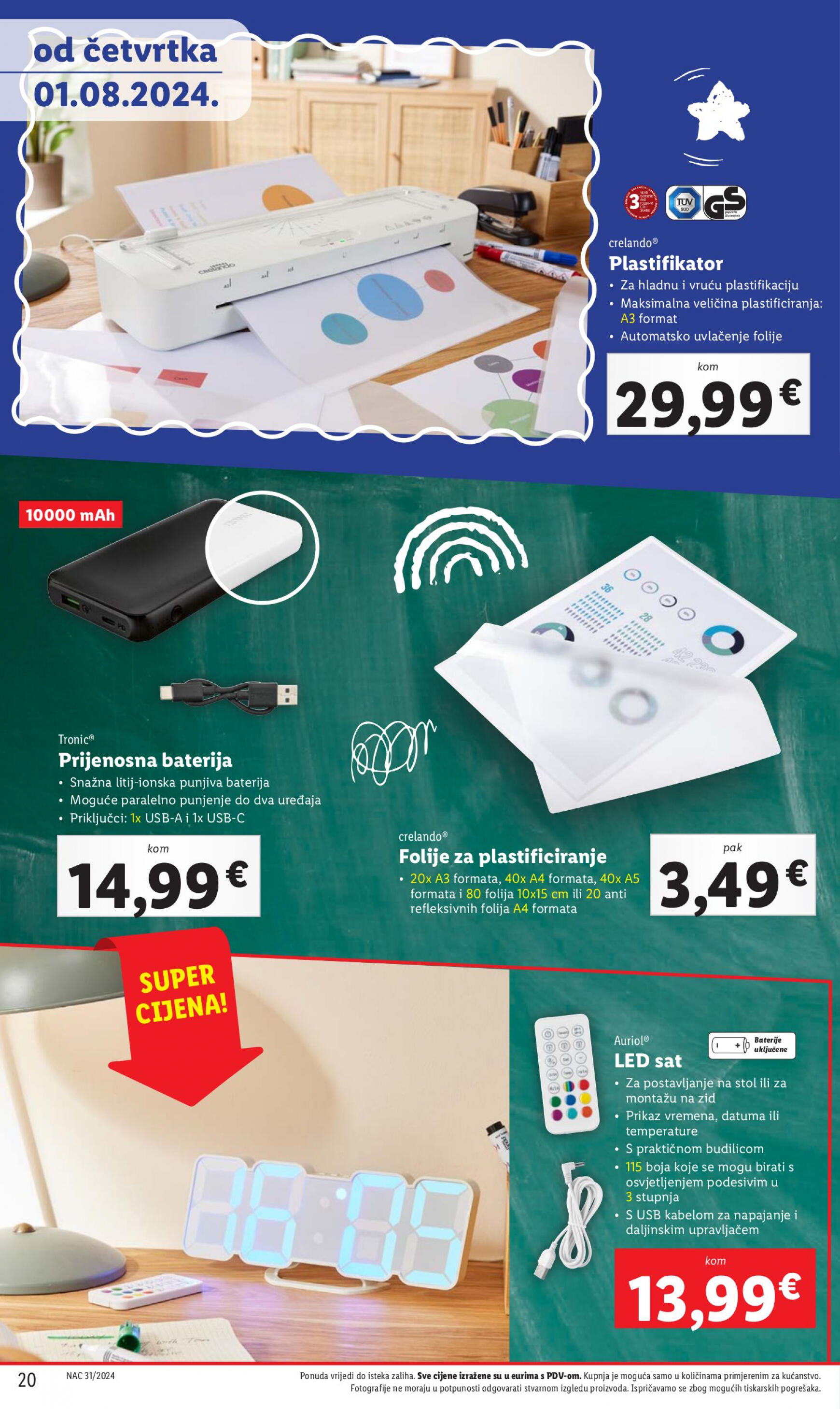 lidl - Novi katalog Lidl - Pripremi se za novu školsku godinu 01.08. - 30.09. - page: 20