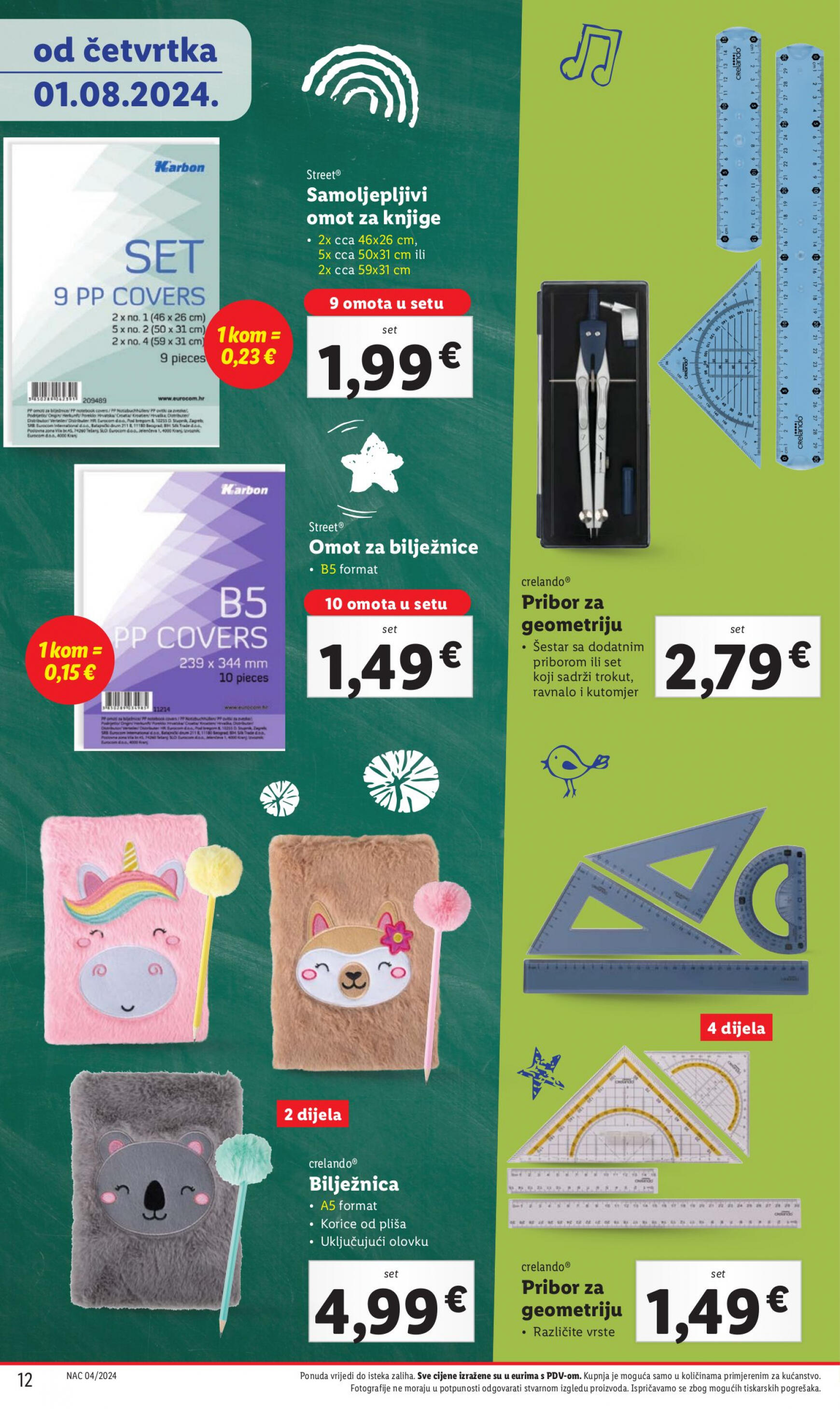 lidl - Novi katalog Lidl - Pripremi se za novu školsku godinu 01.08. - 30.09. - page: 12