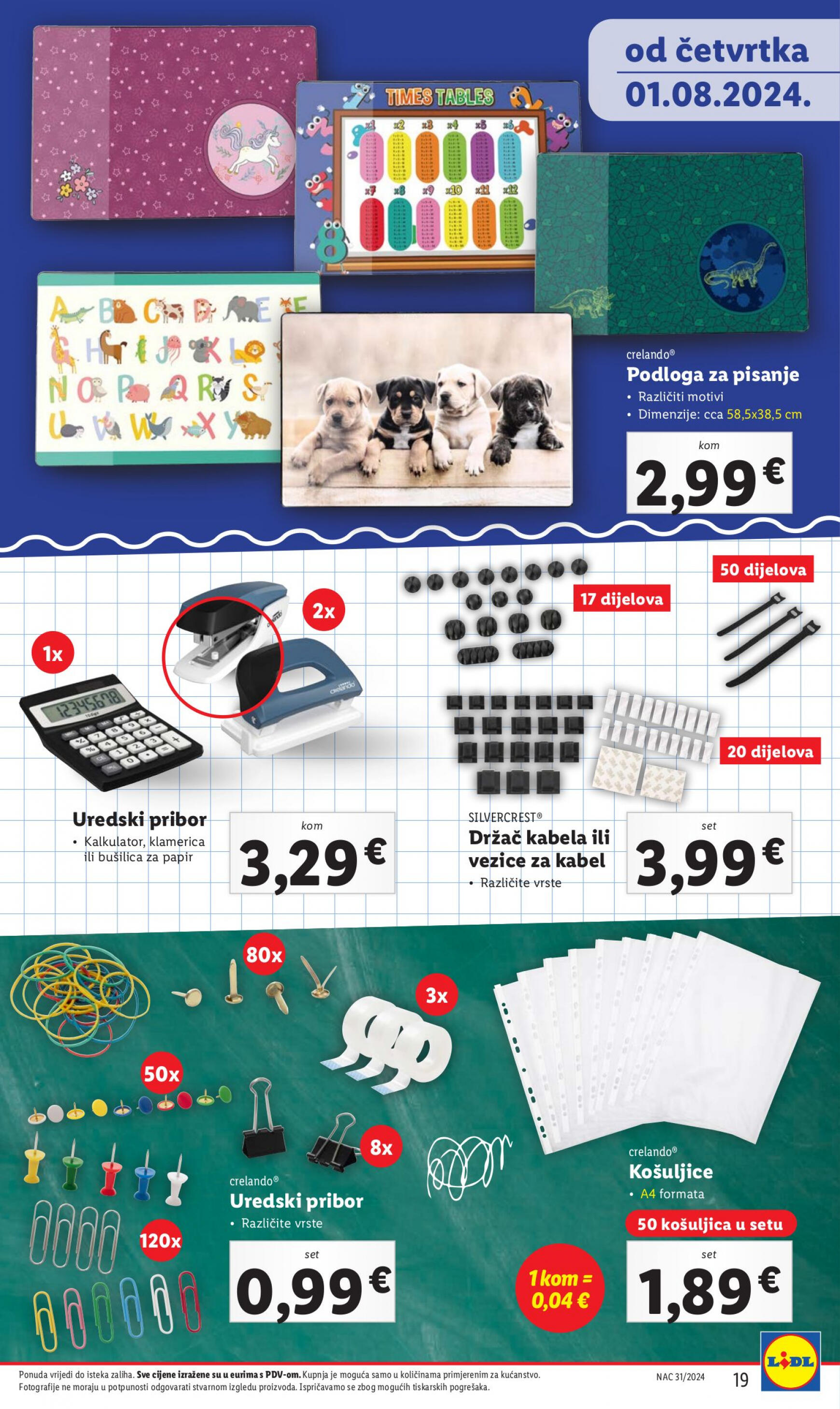 lidl - Novi katalog Lidl - Pripremi se za novu školsku godinu 01.08. - 30.09. - page: 19