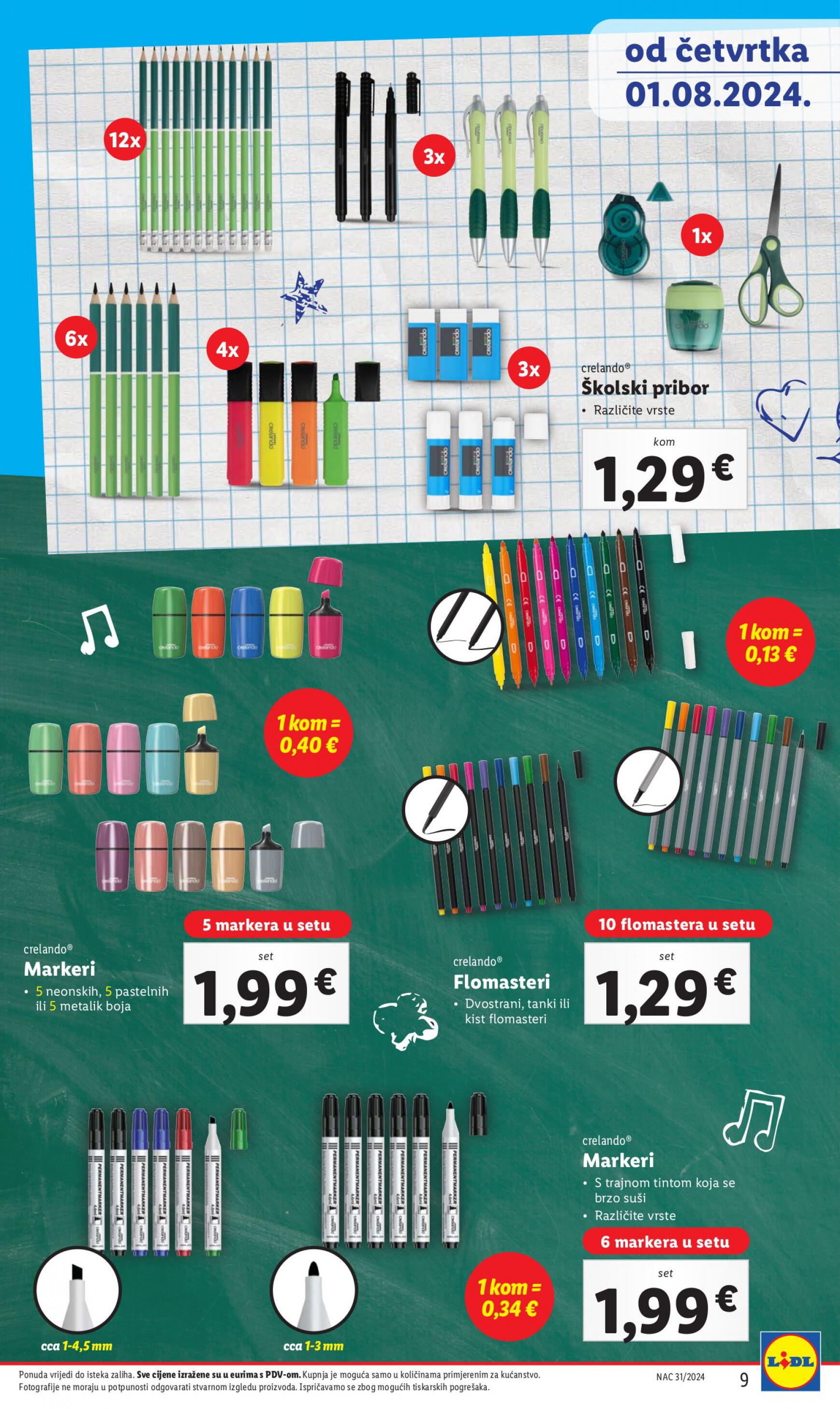 lidl - Novi katalog Lidl - Pripremi se za novu školsku godinu 01.08. - 30.09. - page: 9