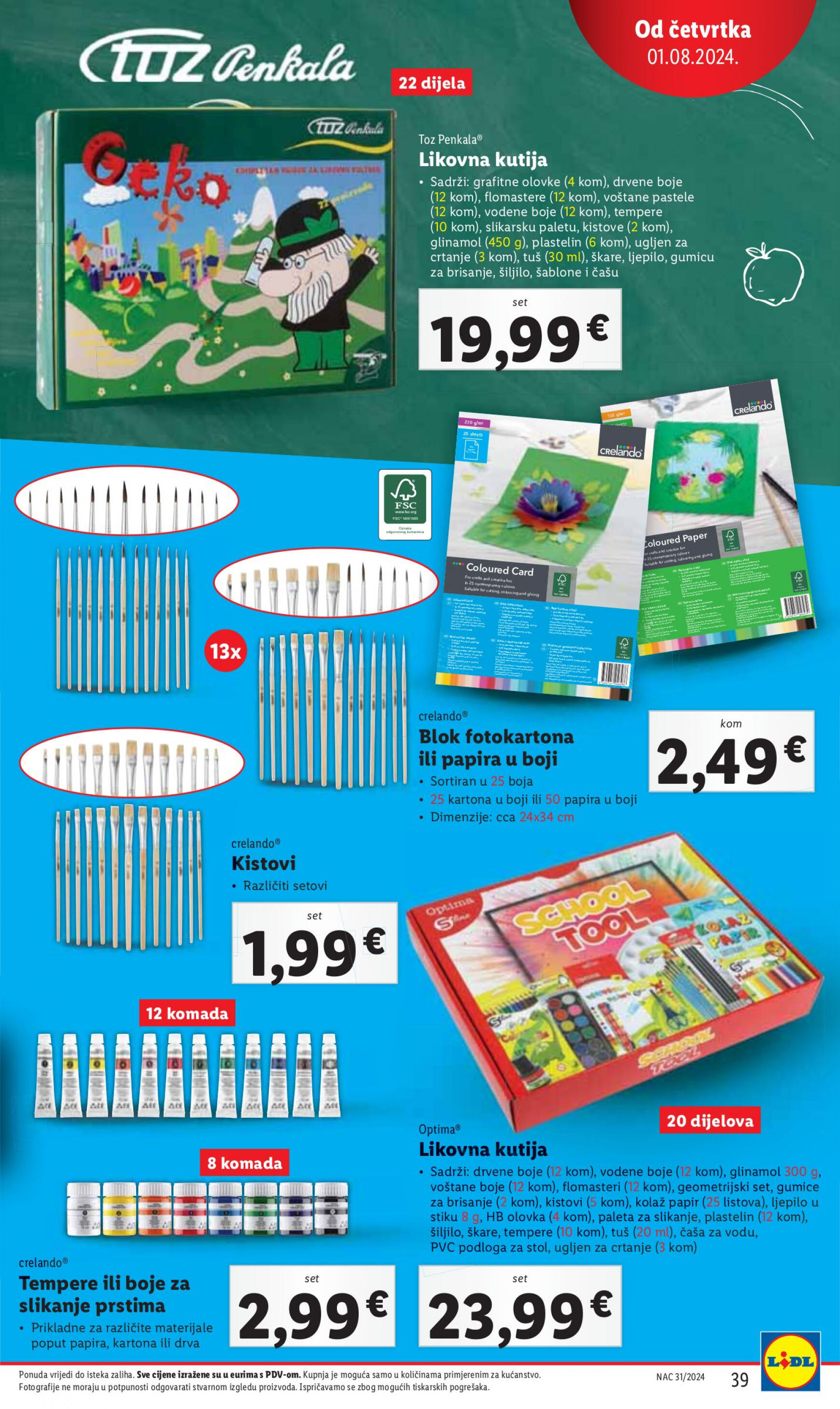 lidl - Novi katalog Lidl 29.07. - 04.08. - page: 39