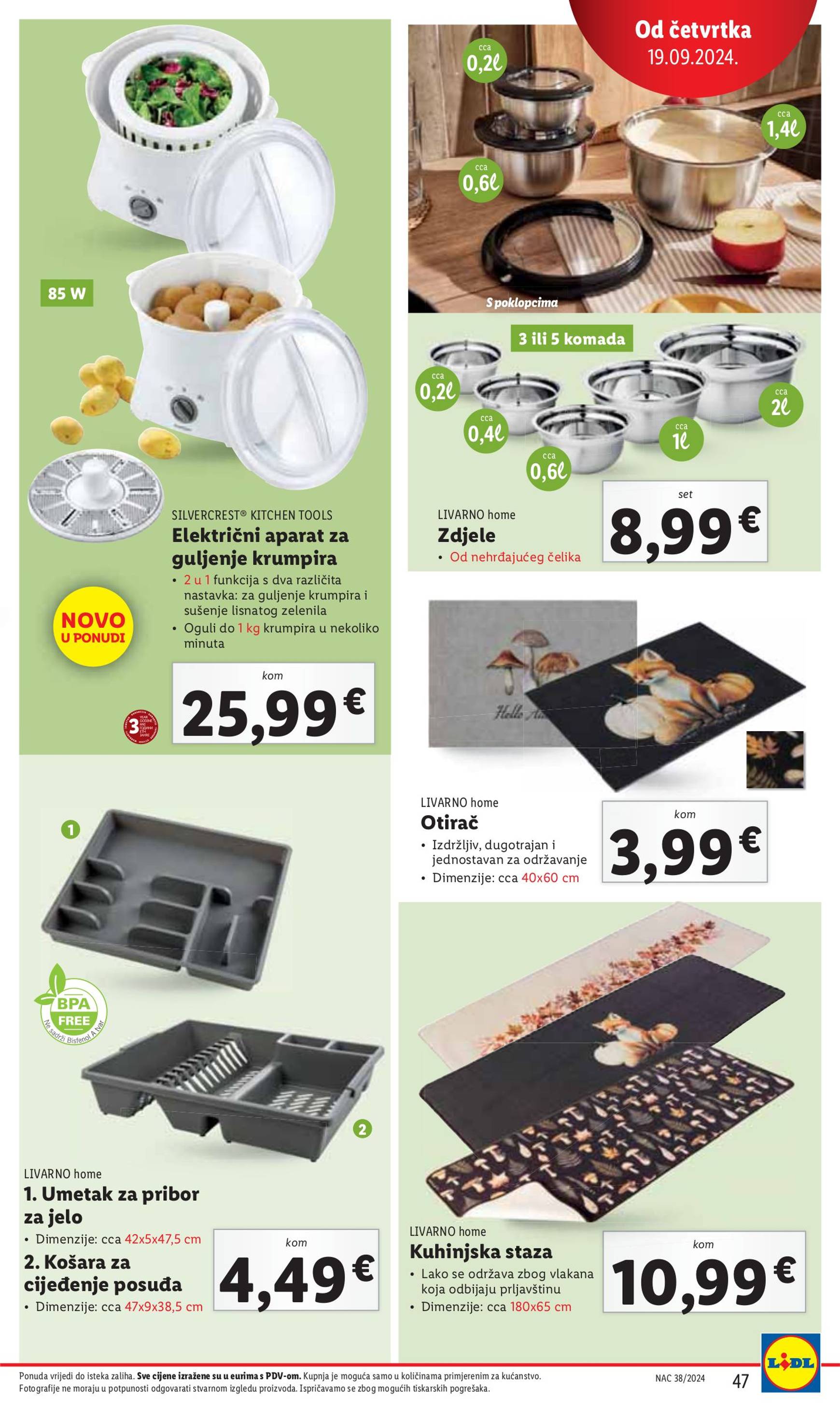 lidl - Novi katalog Lidl 16.09. - 22.09. - page: 47