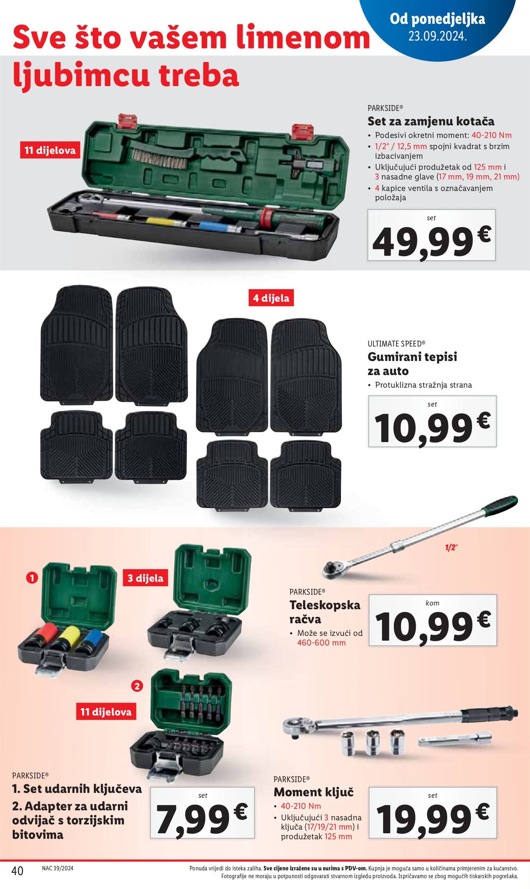 lidl - Novi katalog Lidl 23.09. - 29.09. - page: 40