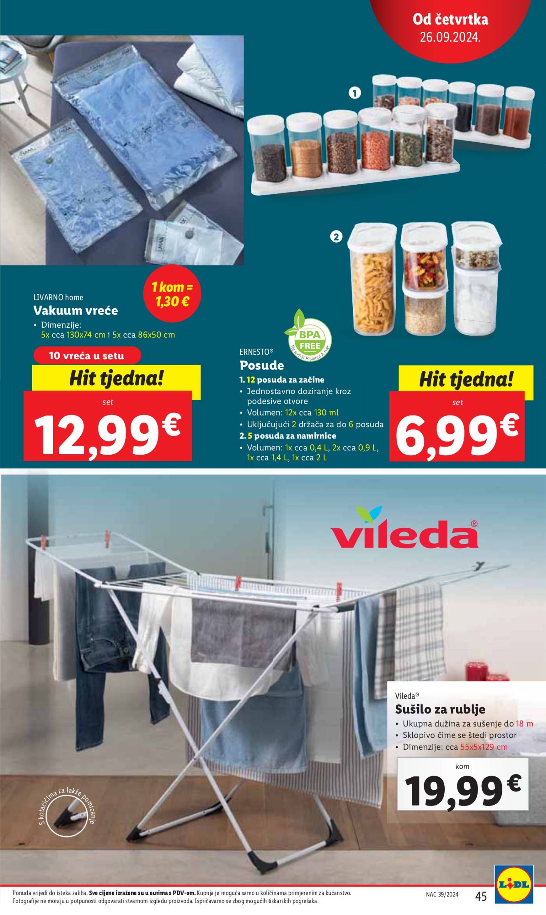 lidl - Novi katalog Lidl 23.09. - 29.09. - page: 45