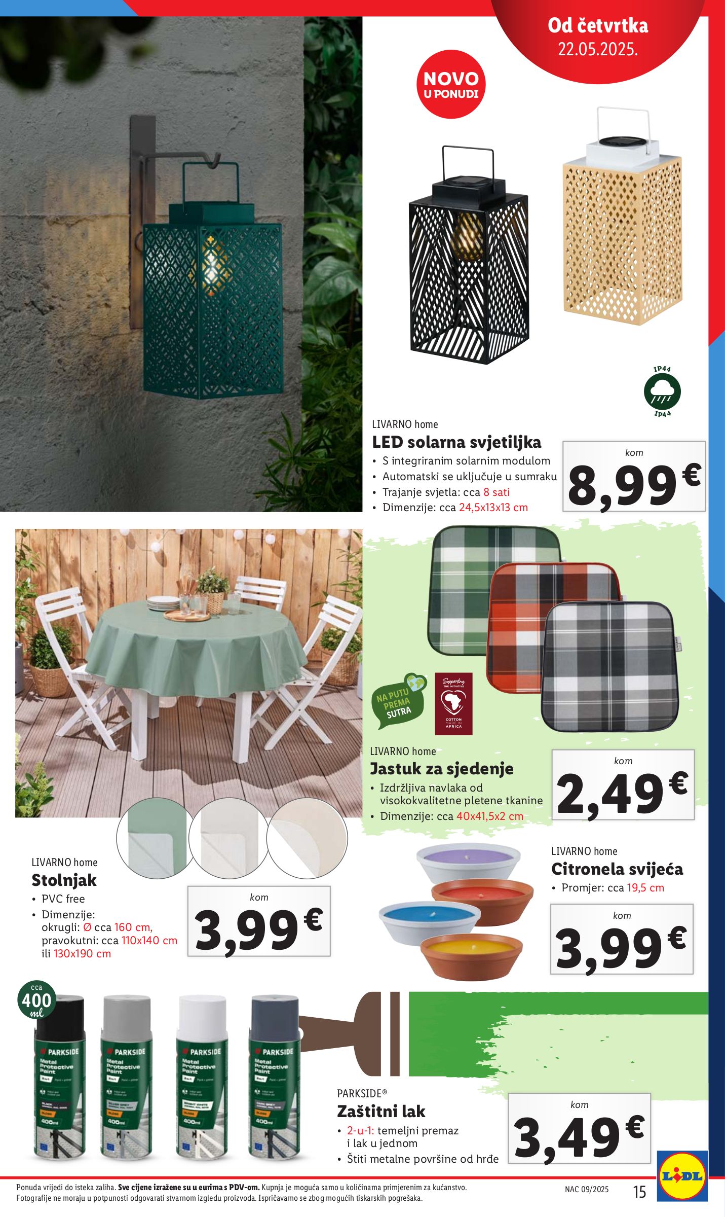 lidl - Prelistajte ovaj Lidl - Sve boje proljeća u vašem vrtu katalog, vrijedi od 26.05. do 01.06. - page: 15 lidl - Prelistajte ovaj Lidl - Sve boje proljeća u vašem vrtu katalog, vrijedi od 26.05. do 01.06. - page: 15