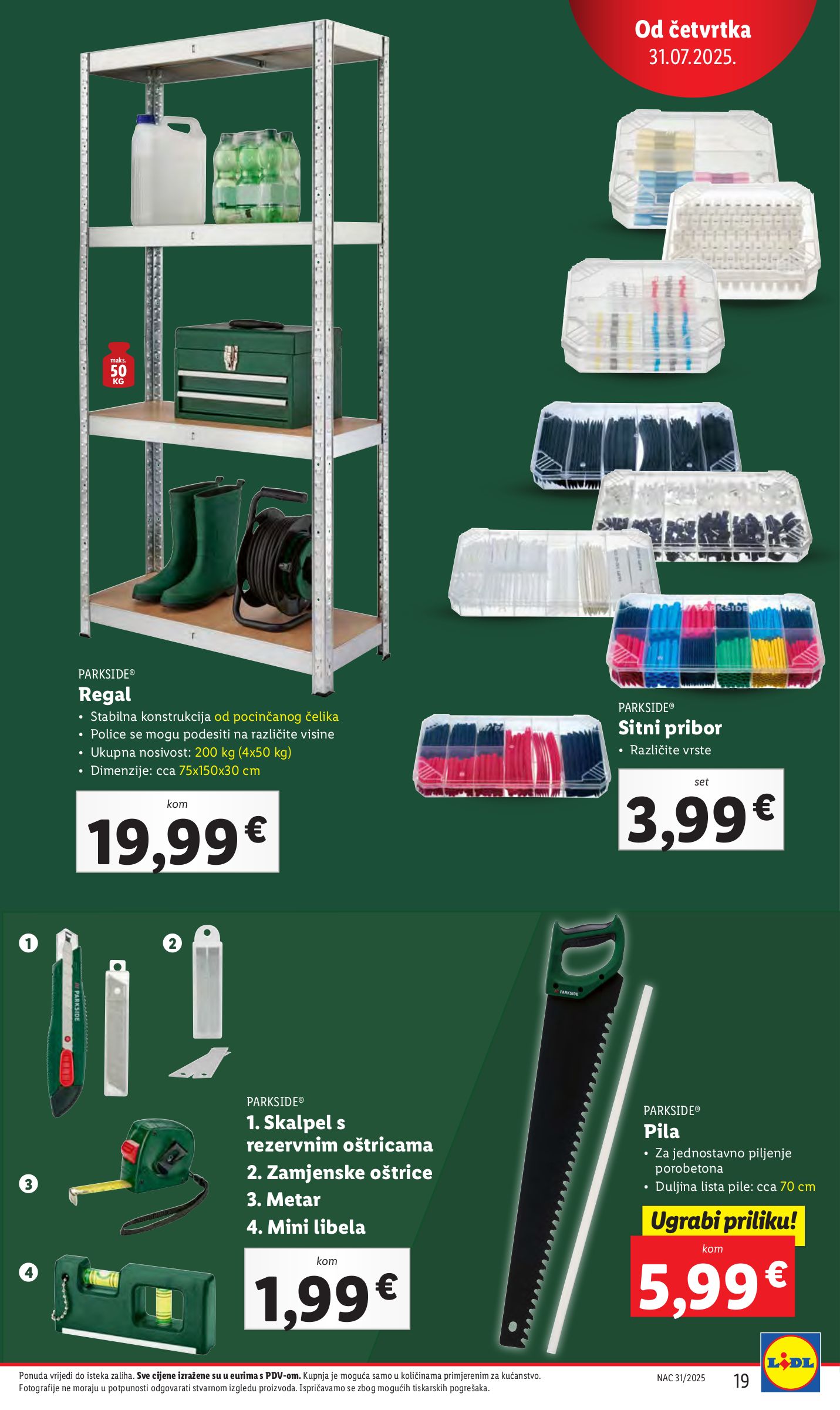 lidl - Prelistajte katalog Lidl, vrijedi od 31.07. do 03.08. - page: 19 lidl - Prelistajte katalog Lidl, vrijedi od 31.07. do 03.08. - page: 19