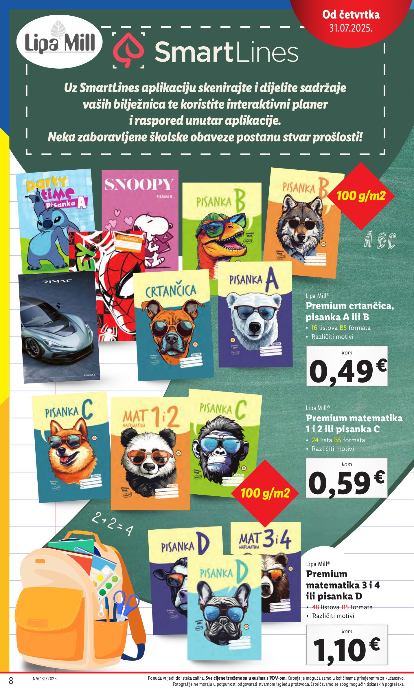 lidl - Prelistajte katalog Lidl - Pripremi se za novu školsku godinu, vrijedi od 31.07. do 31.08. - page: 8