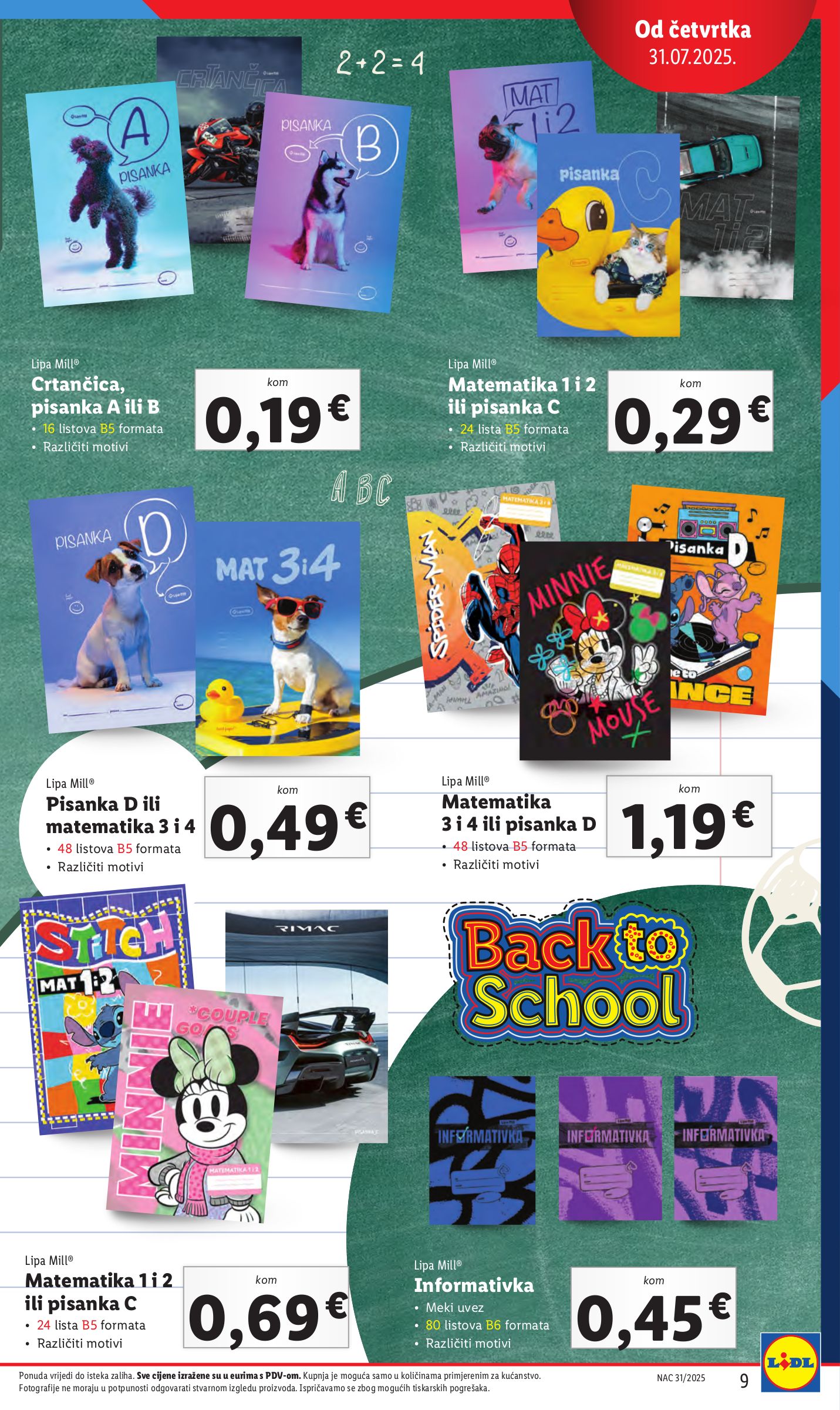 lidl - Prelistajte katalog Lidl - Pripremi se za novu školsku godinu, vrijedi od 31.07. do 31.08. - page: 9