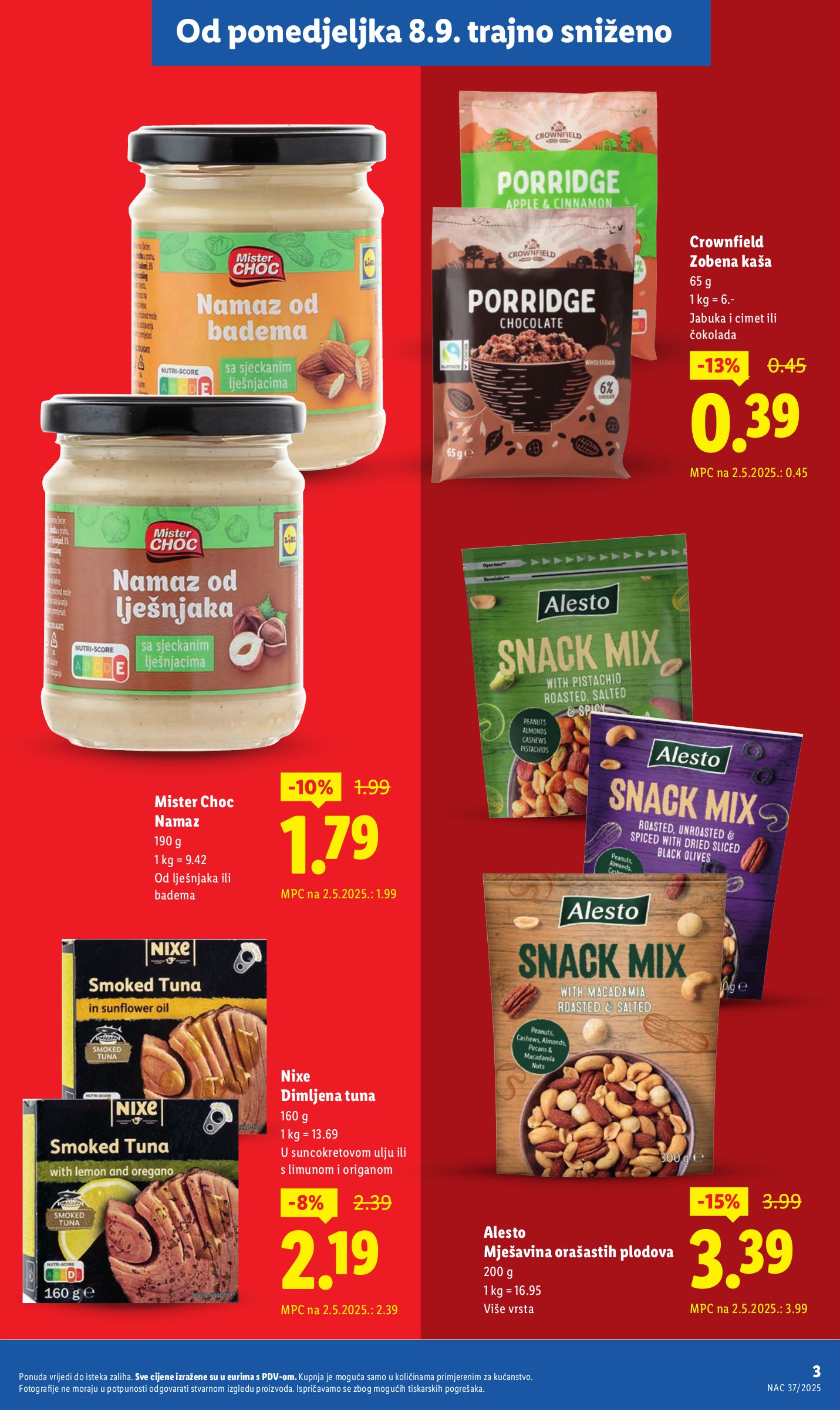 lidl - Prelistajte katalog Lidl - Nastavljamo trajno snižavati cijene, vrijedi od 08.09. do 28.09. - page: 3