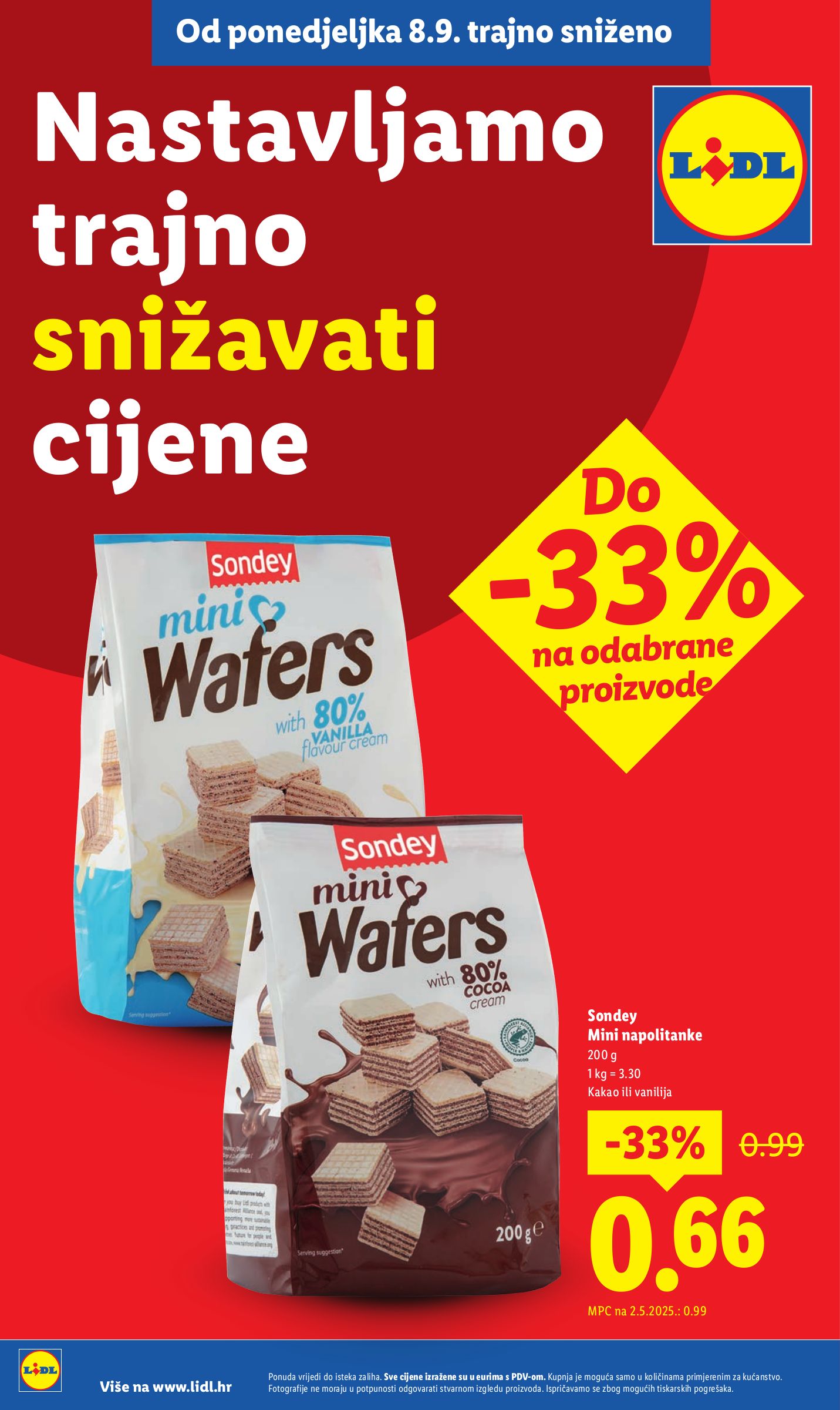 lidl - Prelistajte katalog Lidl - Nastavljamo trajno snižavati cijene, vrijedi od 08.09. do 28.09.