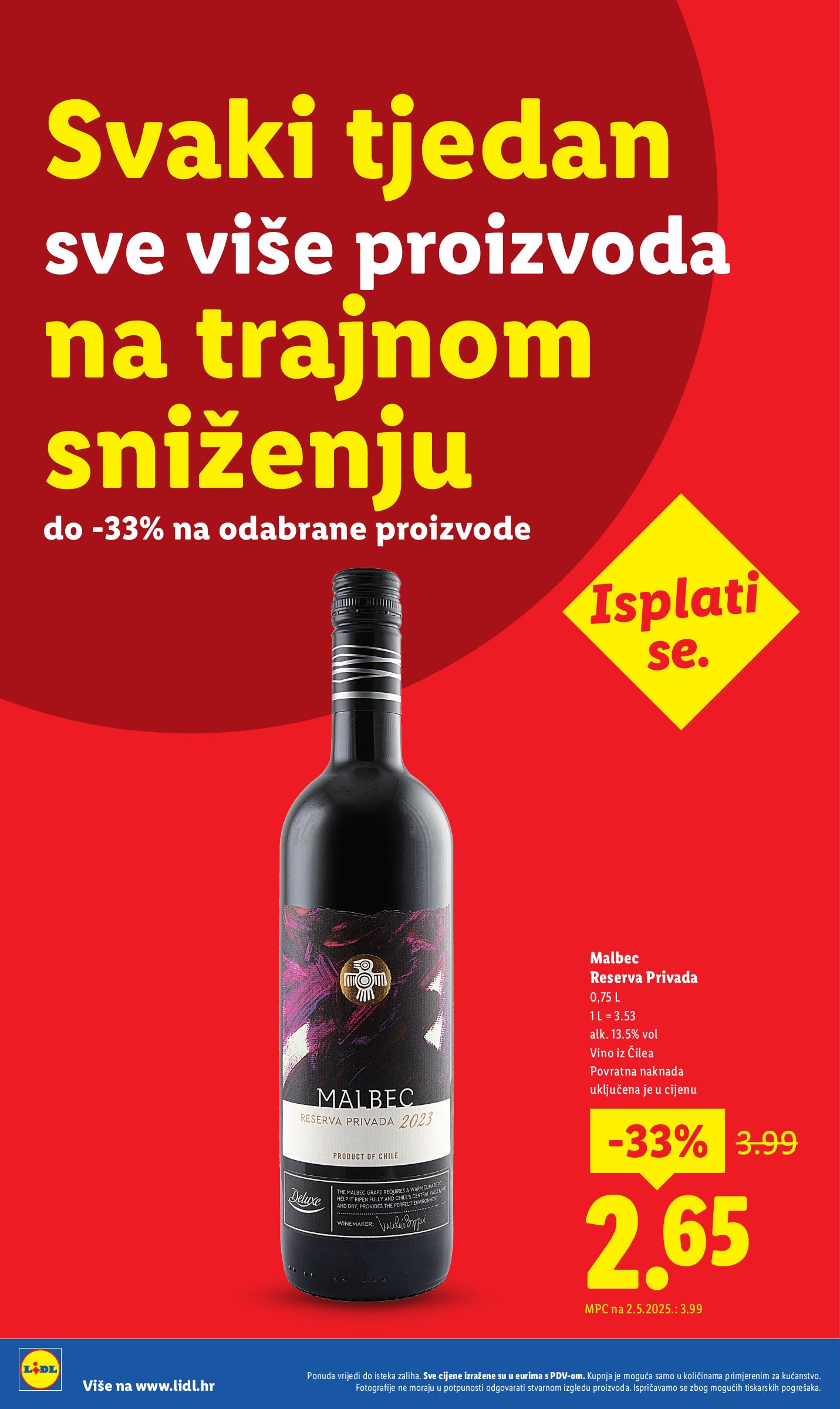 lidl - Prelistajte katalog Lidl - Nastavljamo trajno snižavati cijene, vrijedi od 29.09. do 05.10.