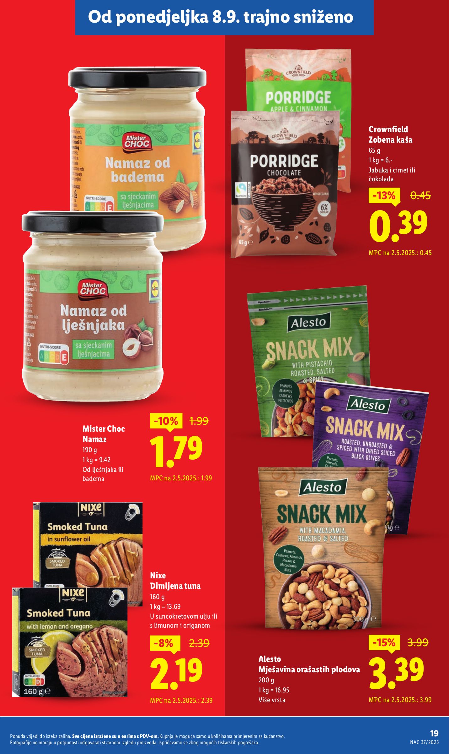lidl - Prelistajte katalog Lidl - Nastavljamo trajno snižavati cijene, vrijedi od 08.09. do 12.10. - page: 19
