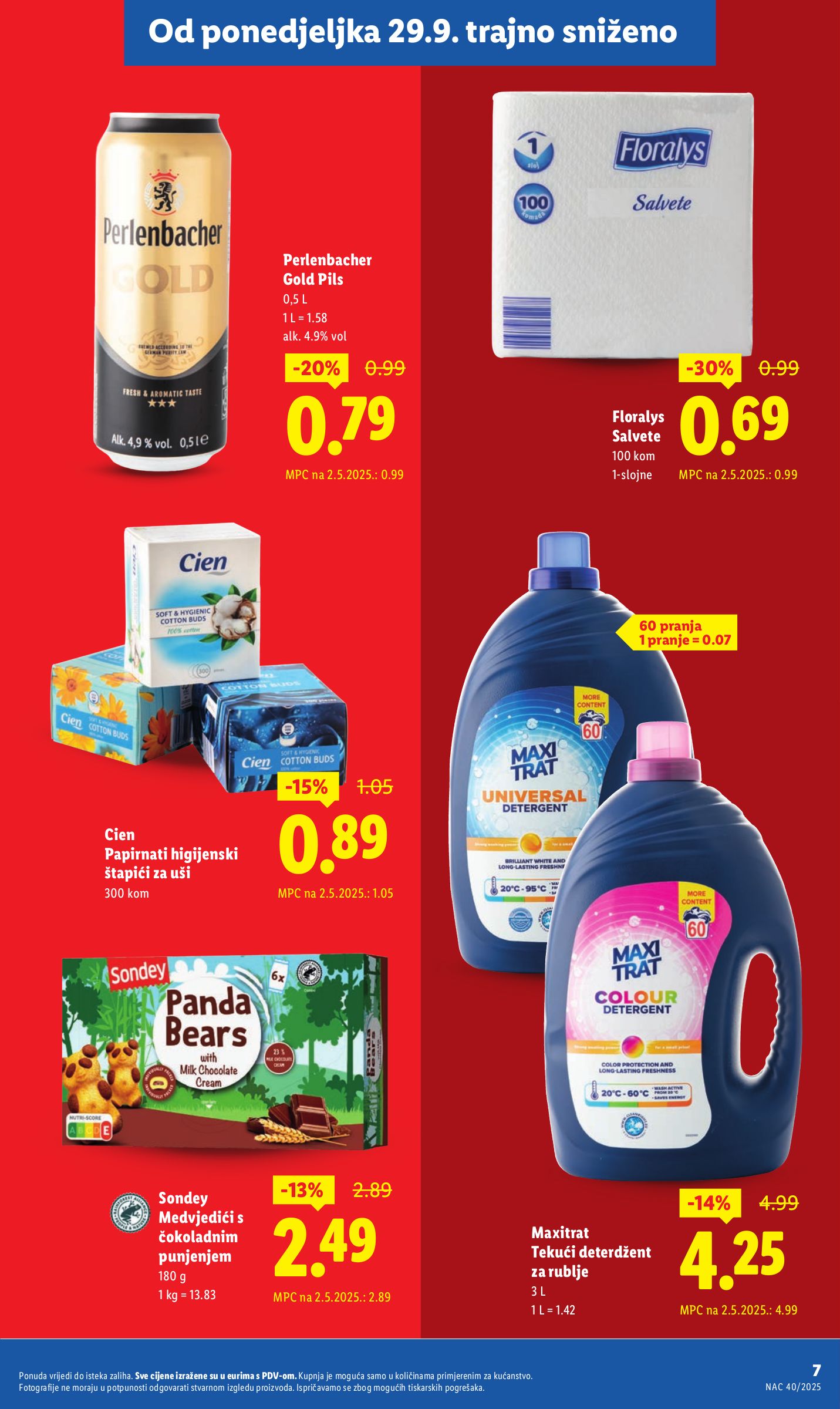 lidl - Prelistajte katalog Lidl - Nastavljamo trajno snižavati cijene, vrijedi od 08.09. do 12.10. - page: 7
