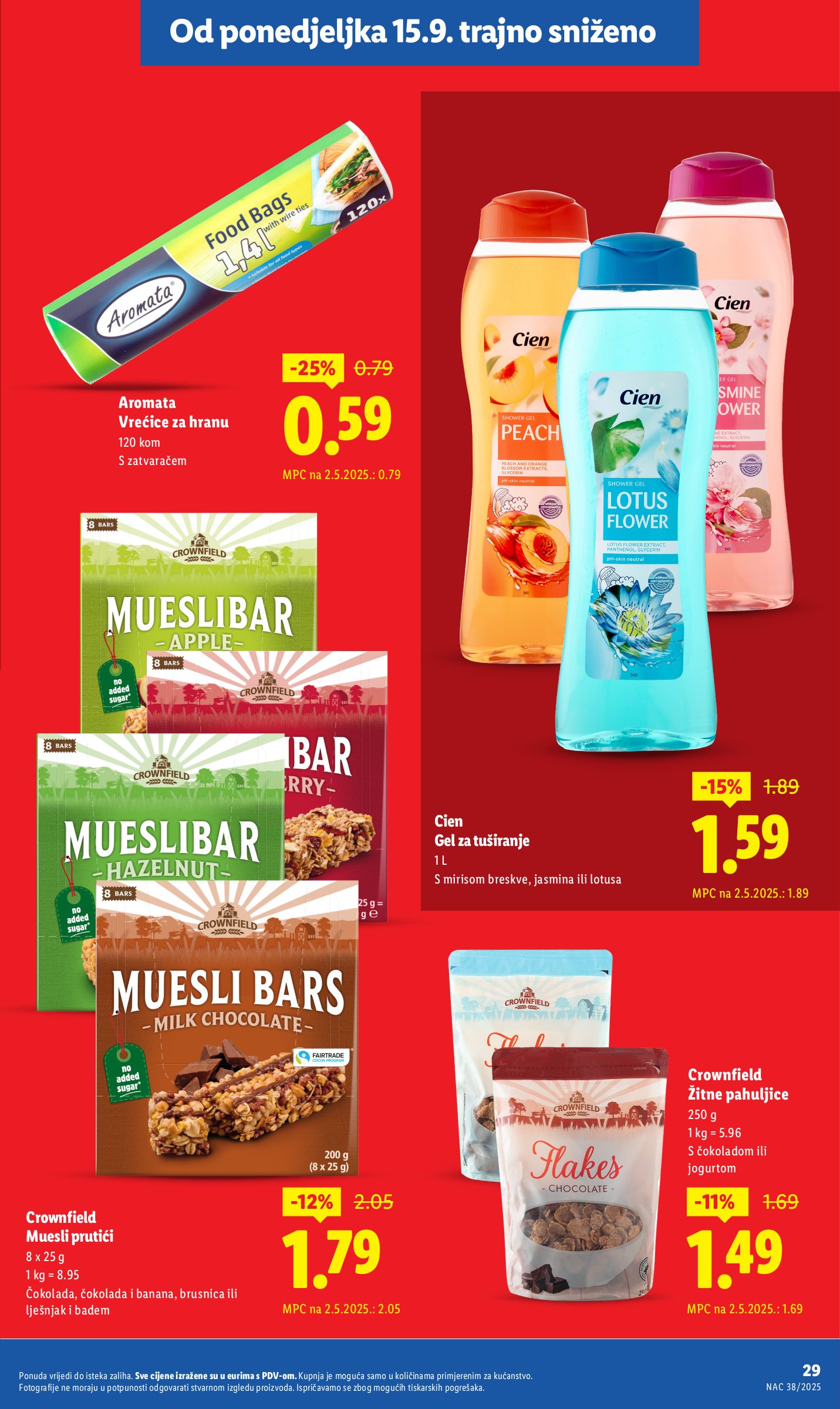 lidl - Prelistajte katalog Lidl - Nastavljamo trajno snižavati cijene, vrijedi od 08.09. do 02.11. - page: 29