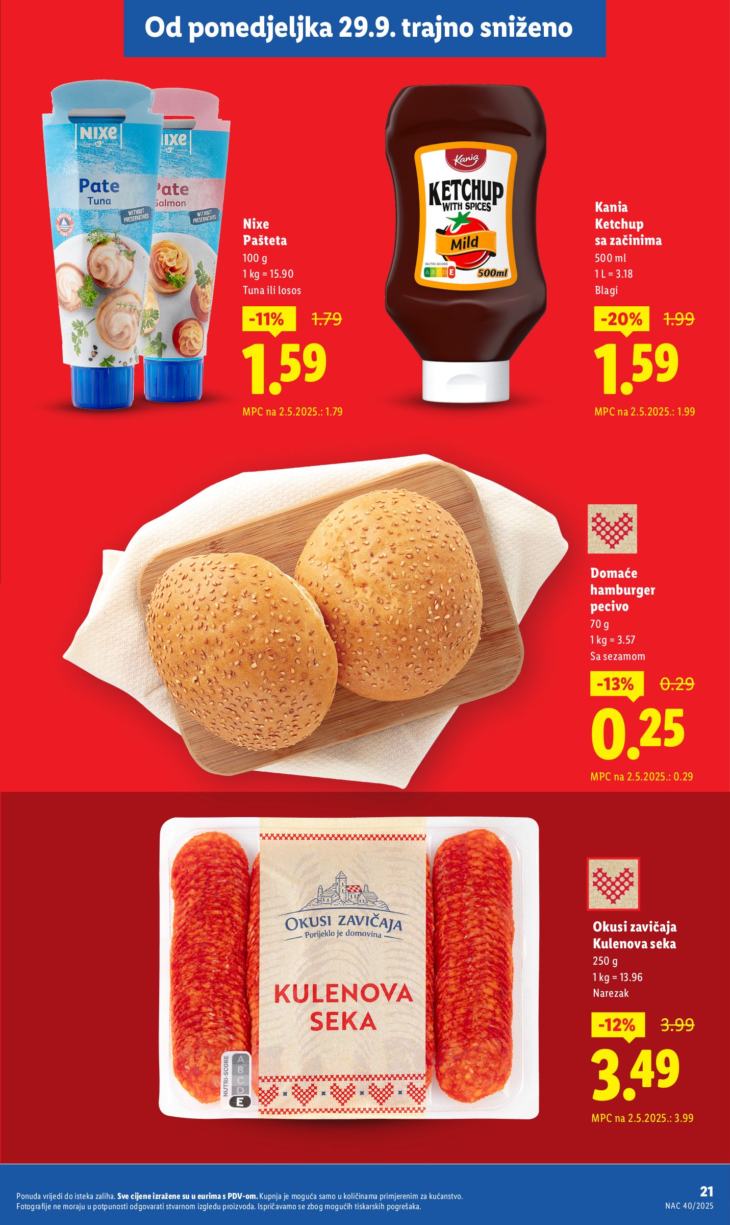 lidl - Prelistajte katalog Lidl - Nastavljamo trajno snižavati cijene, vrijedi od 08.09. do 02.11. - page: 21