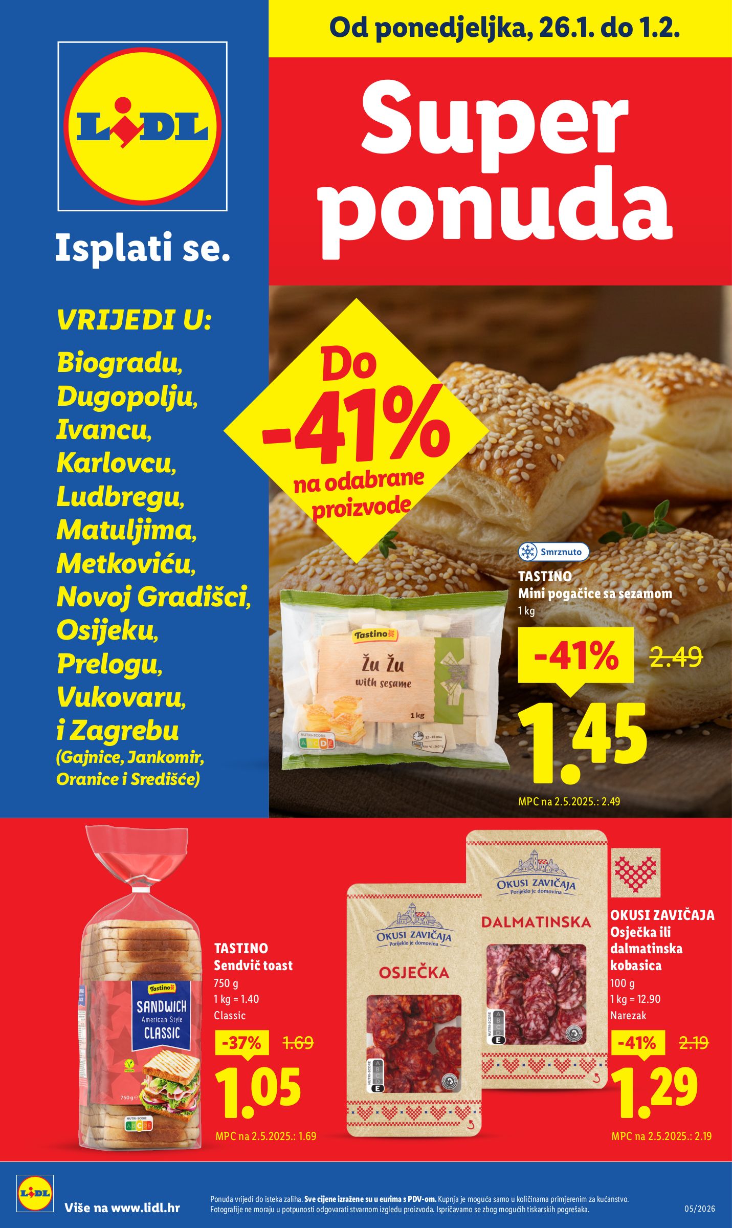 lidl - Prelistajte katalog Lidl - Super Ponuda, vrijedi od 26.01. do 01.02. - page: 1