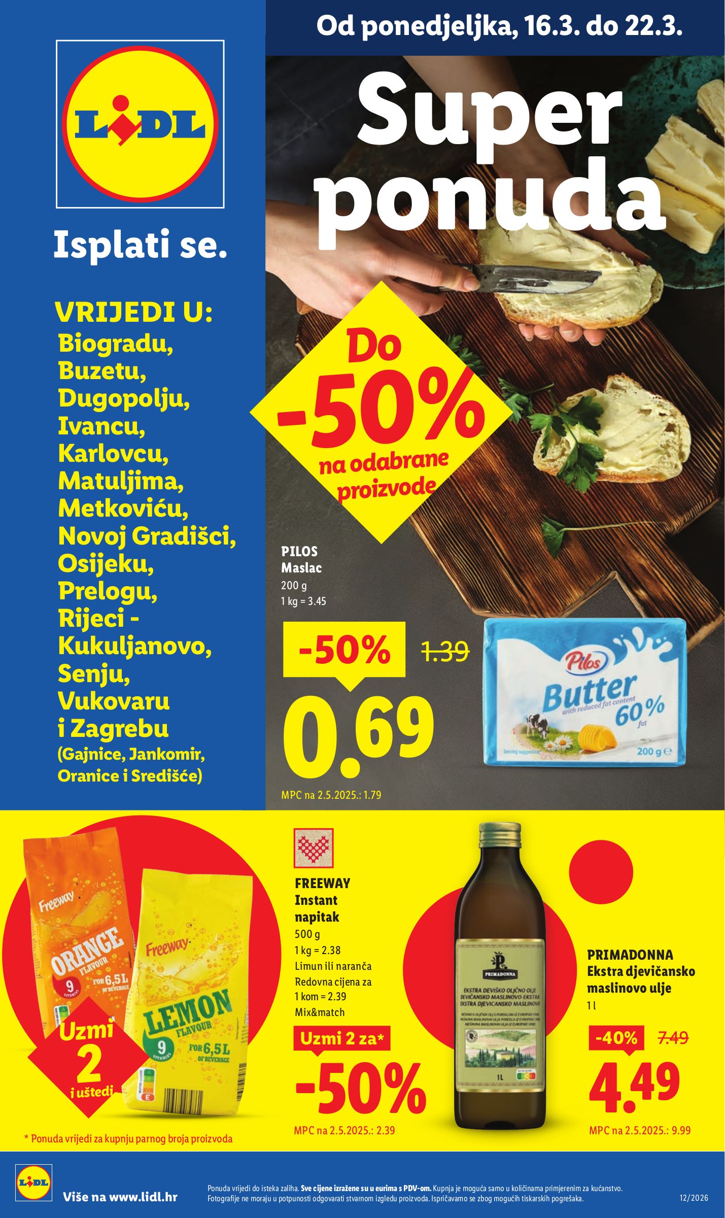 lidl - Prelistajte katalog Lidl - Super Ponuda, vrijedi od 16.03.2026 do 22.03.2026 - page: 1