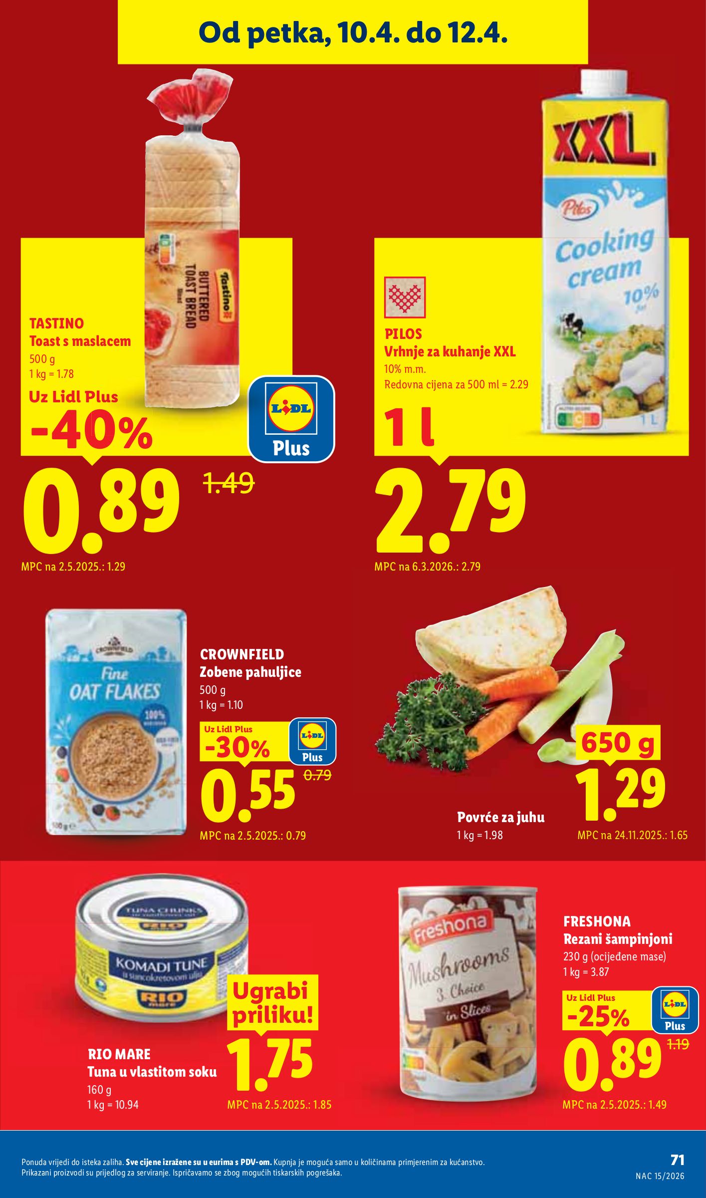 lidl - Aktualni Lidl katalog vrijedi od utorka 07.04.2026 do nedjelje 12.04.2026 - page: 71