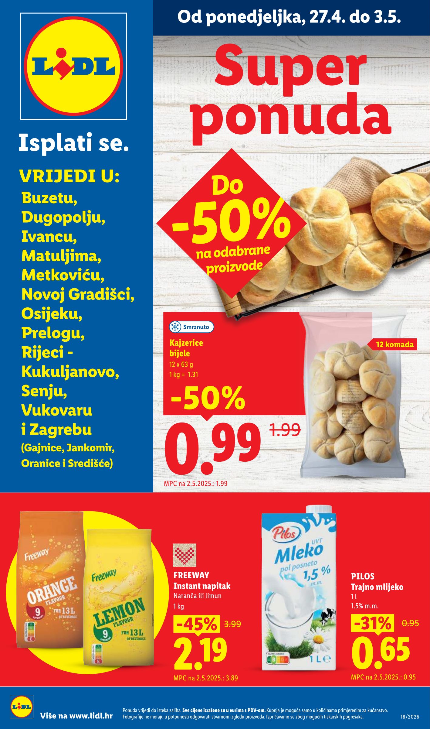 lidl - Aktualni Lidl - Super Ponuda katalog vrijedi od ponedjeljka 27.04.2026 do nedjelje 03.05.2026 - page: 1