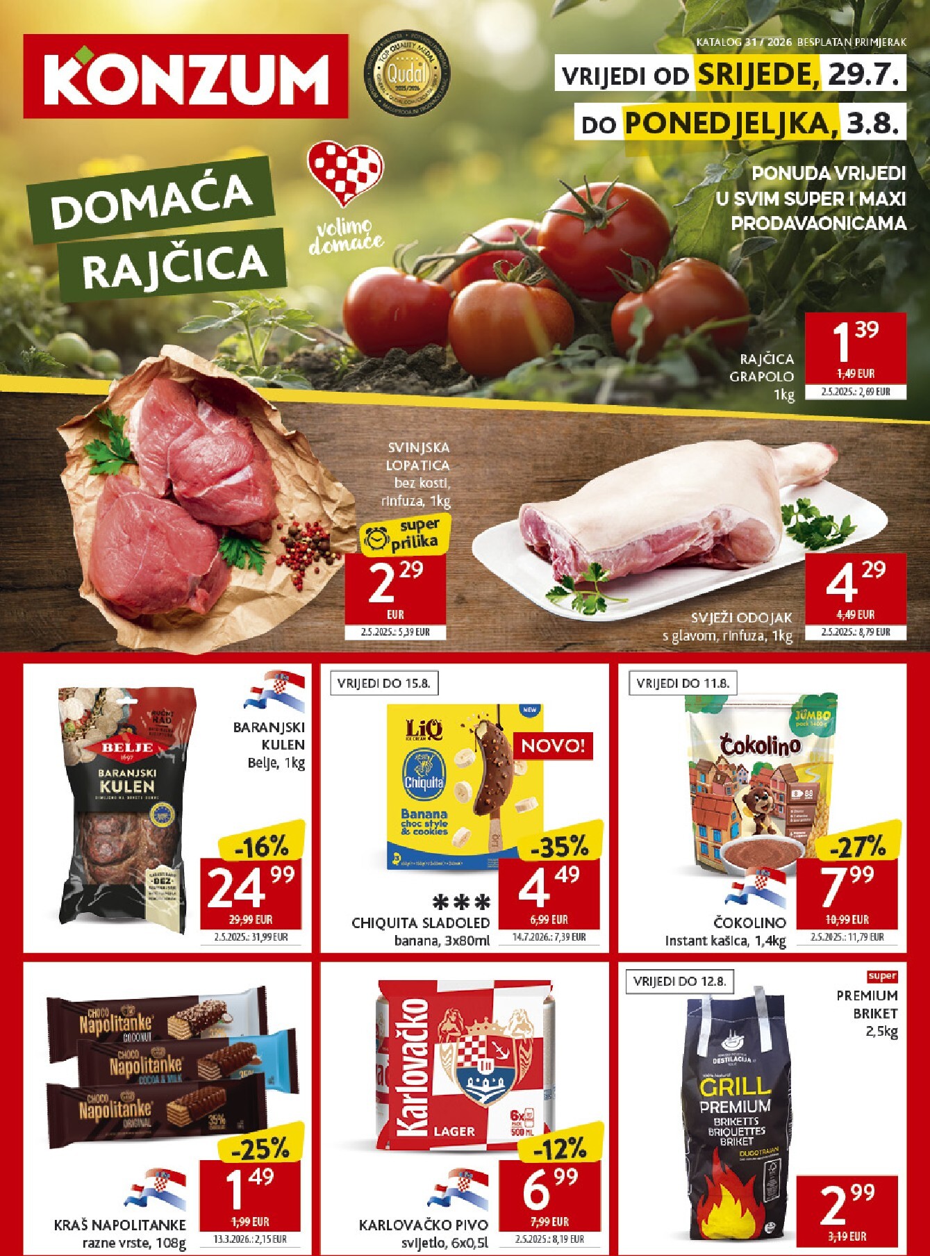 konzum - Novi Konzum katalog od srijede, 29.07.2026 do ponedjeljka, 03.08.2026 - page: 1