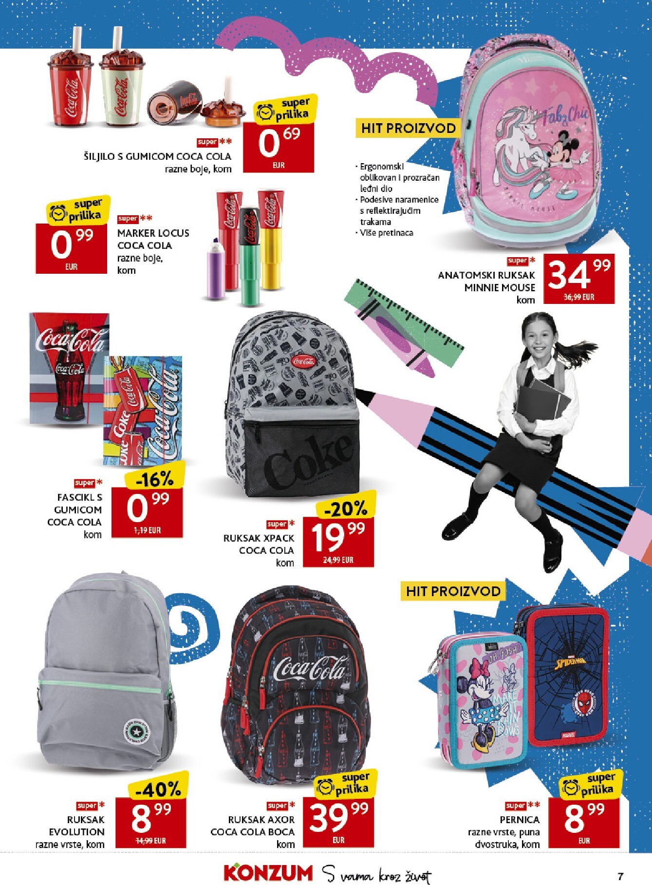 konzum - Aktualni katalog Konzum - Katalog škola od ponedjeljka, 17.08.2026 do nedjelje, 20.09.2026 - page: 7
