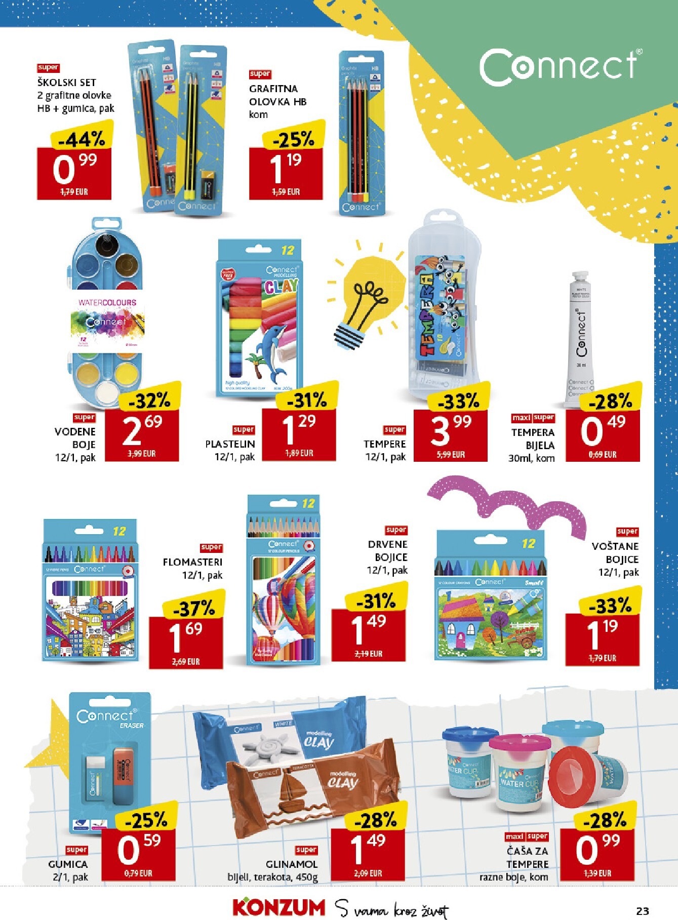 konzum - Aktualni katalog Konzum - Katalog škola od ponedjeljka, 17.08.2026 do nedjelje, 20.09.2026 - page: 23